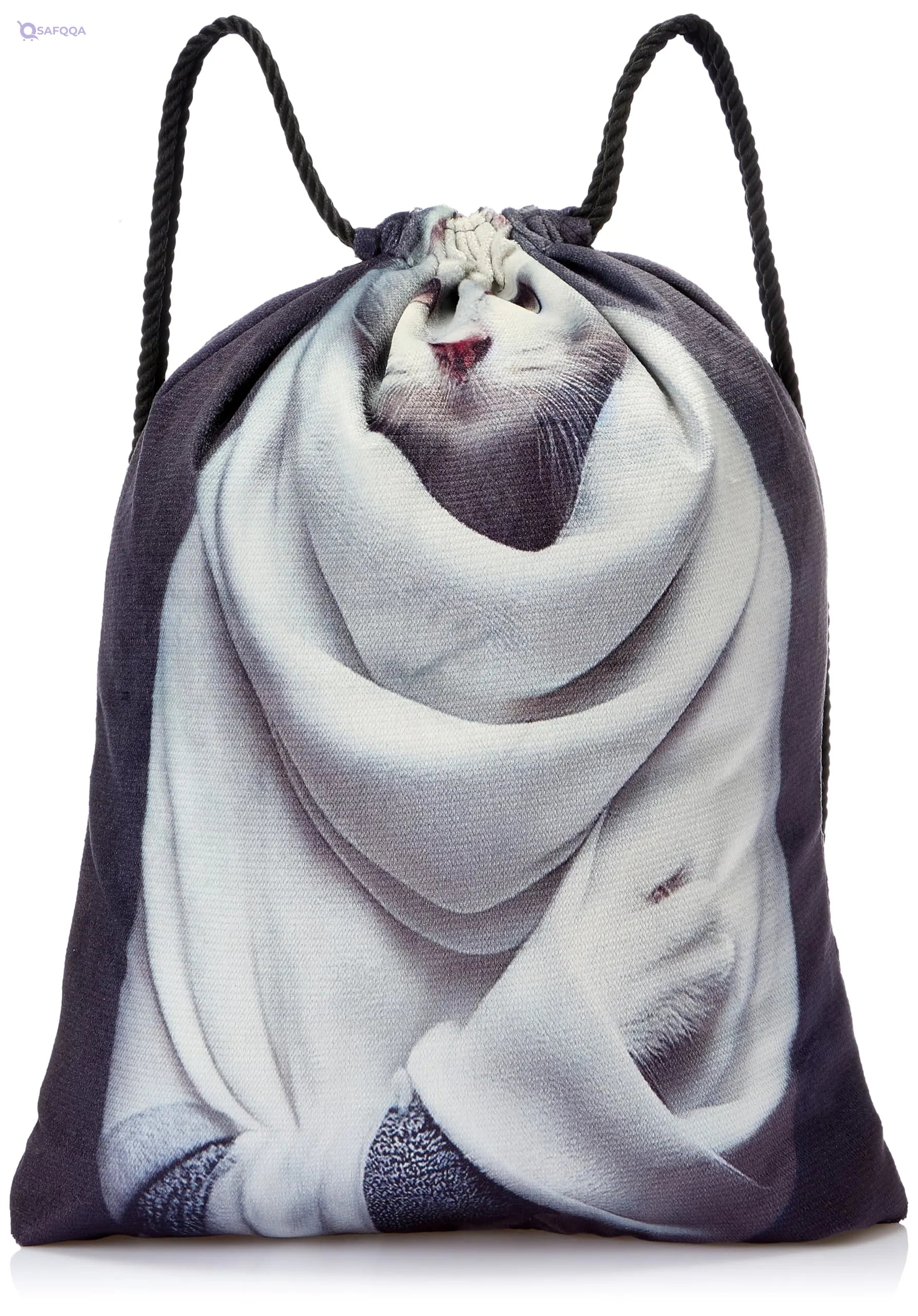 TAT DRAWSTRING BAG - 962, MultiColor, Large - Safqqa