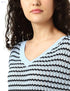 Elle Blouses For Womens Short Sleeves V-Neck Patterned Top for Women - Safqqa Egypt