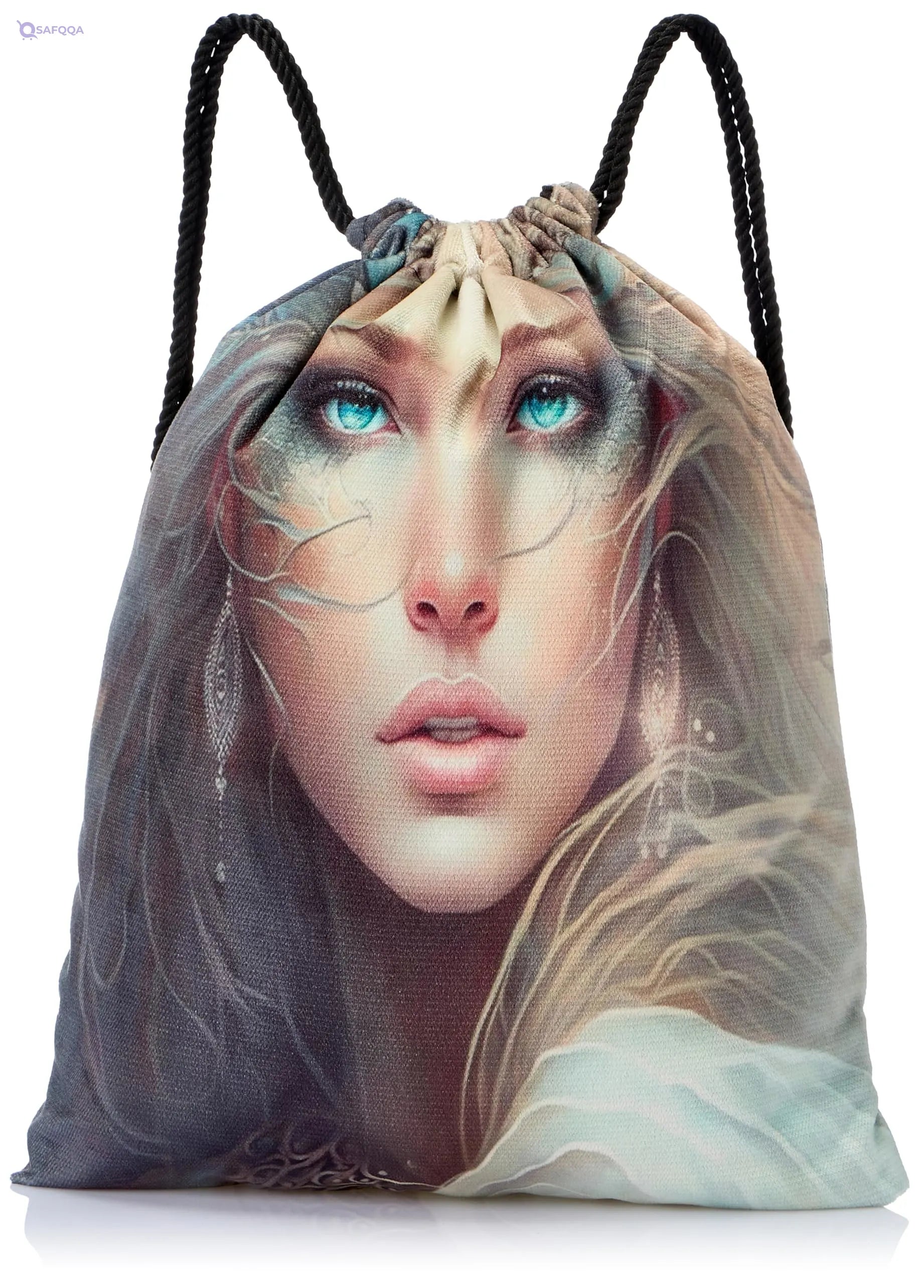 TAT DRAWSTRING BAG - 878, MultiColor, Large - Safqqa
