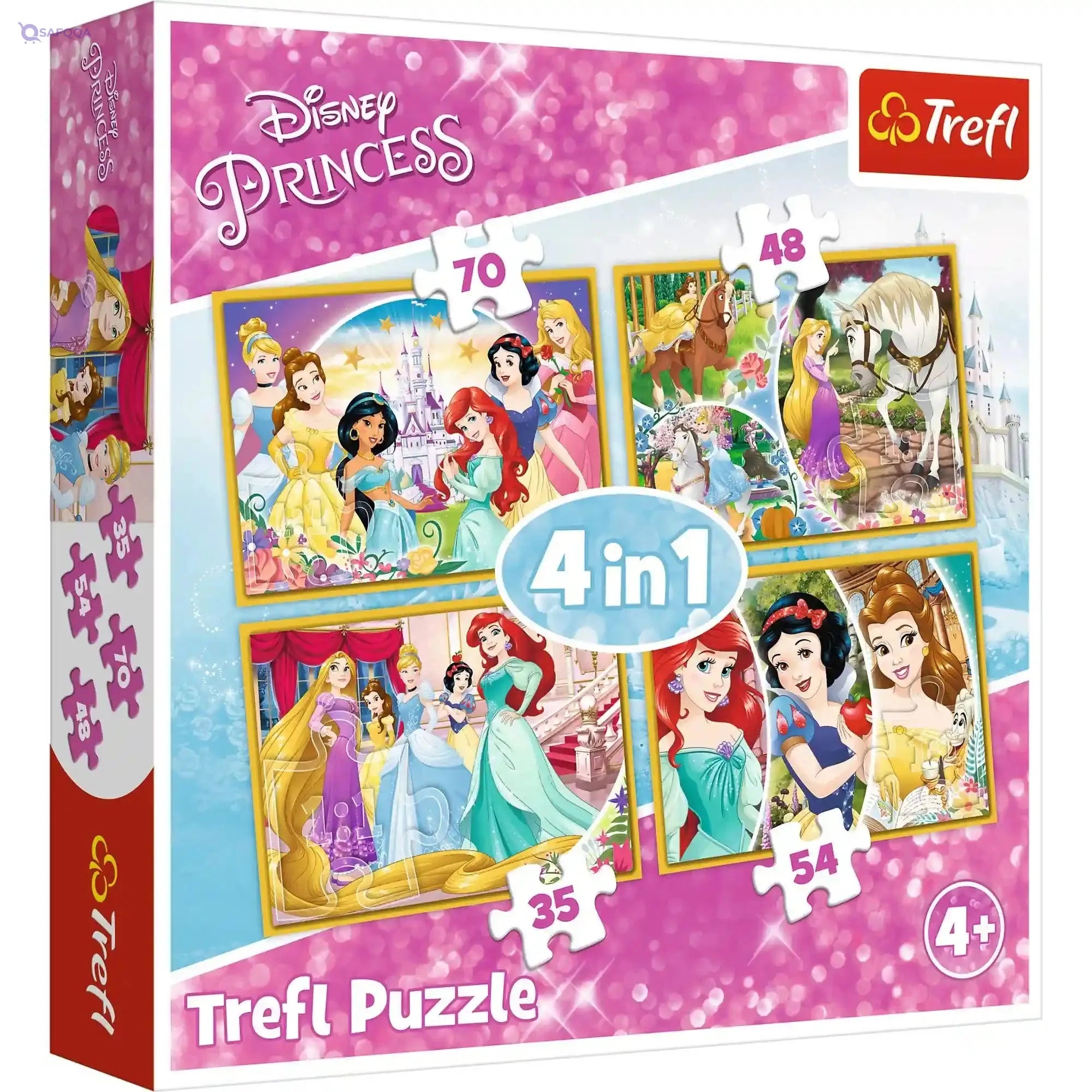 Trefl Puzzles - 4 in 1 - Happy Day of Disney Princesses - Safqqa Egypt