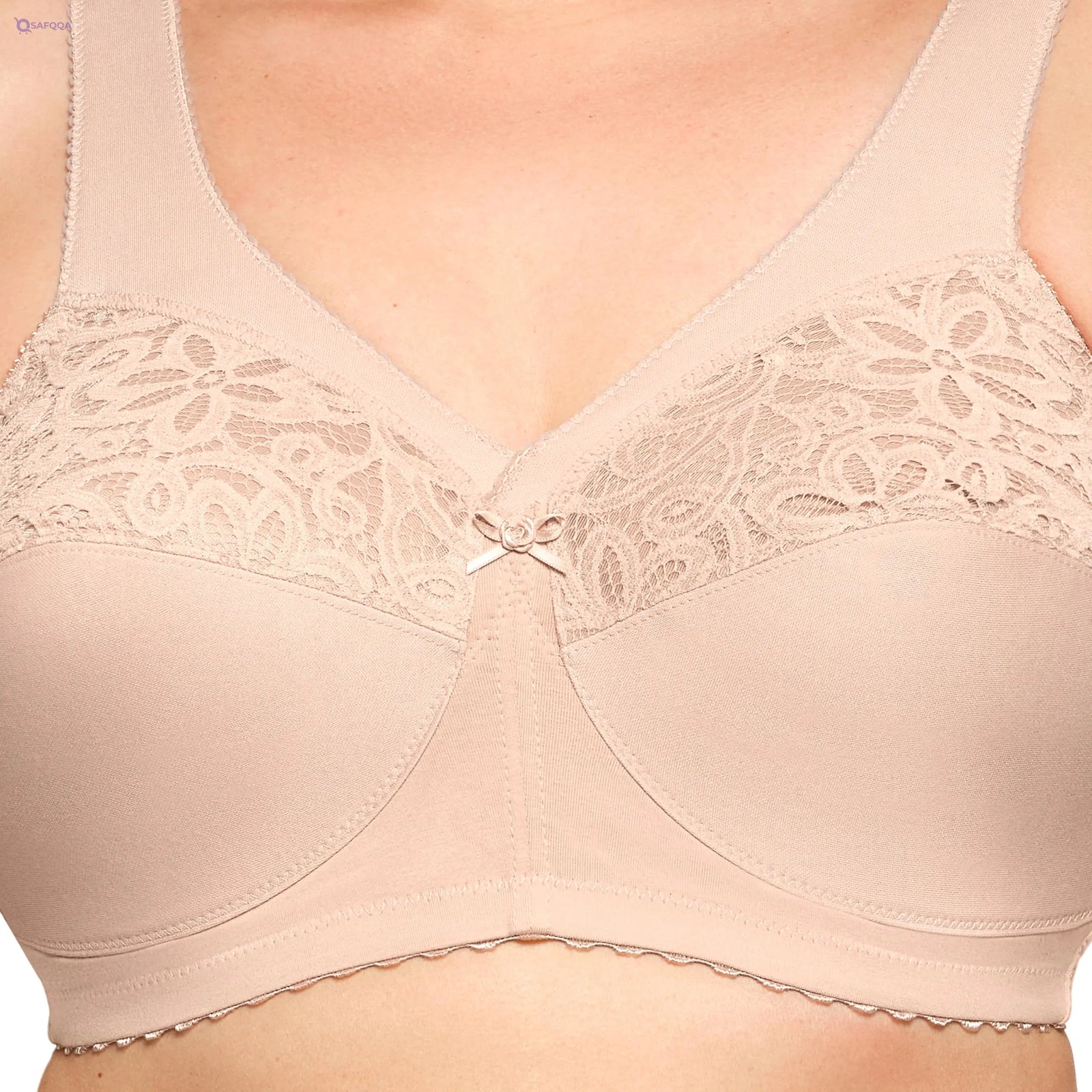Glamorise Cotton Comfort Wirefree Bra for Plus Size Women - Safqqa