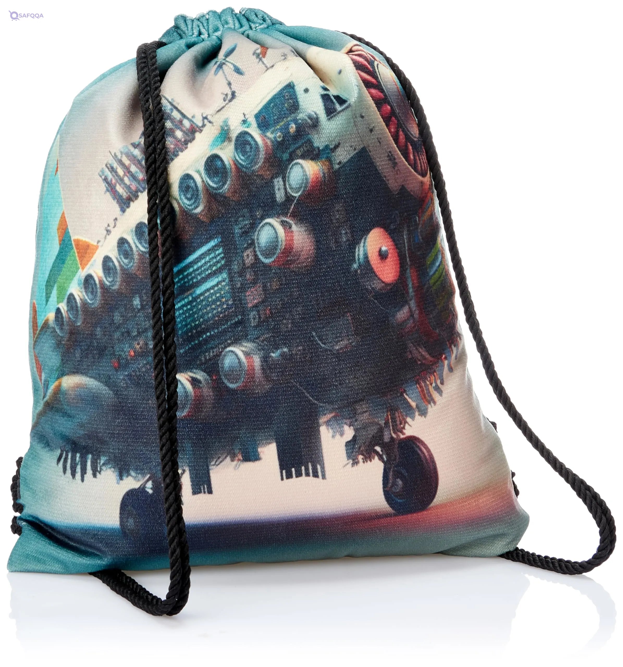 TAT DRAWSTRING BAG - 580, MultiColor, Large - Safqqa