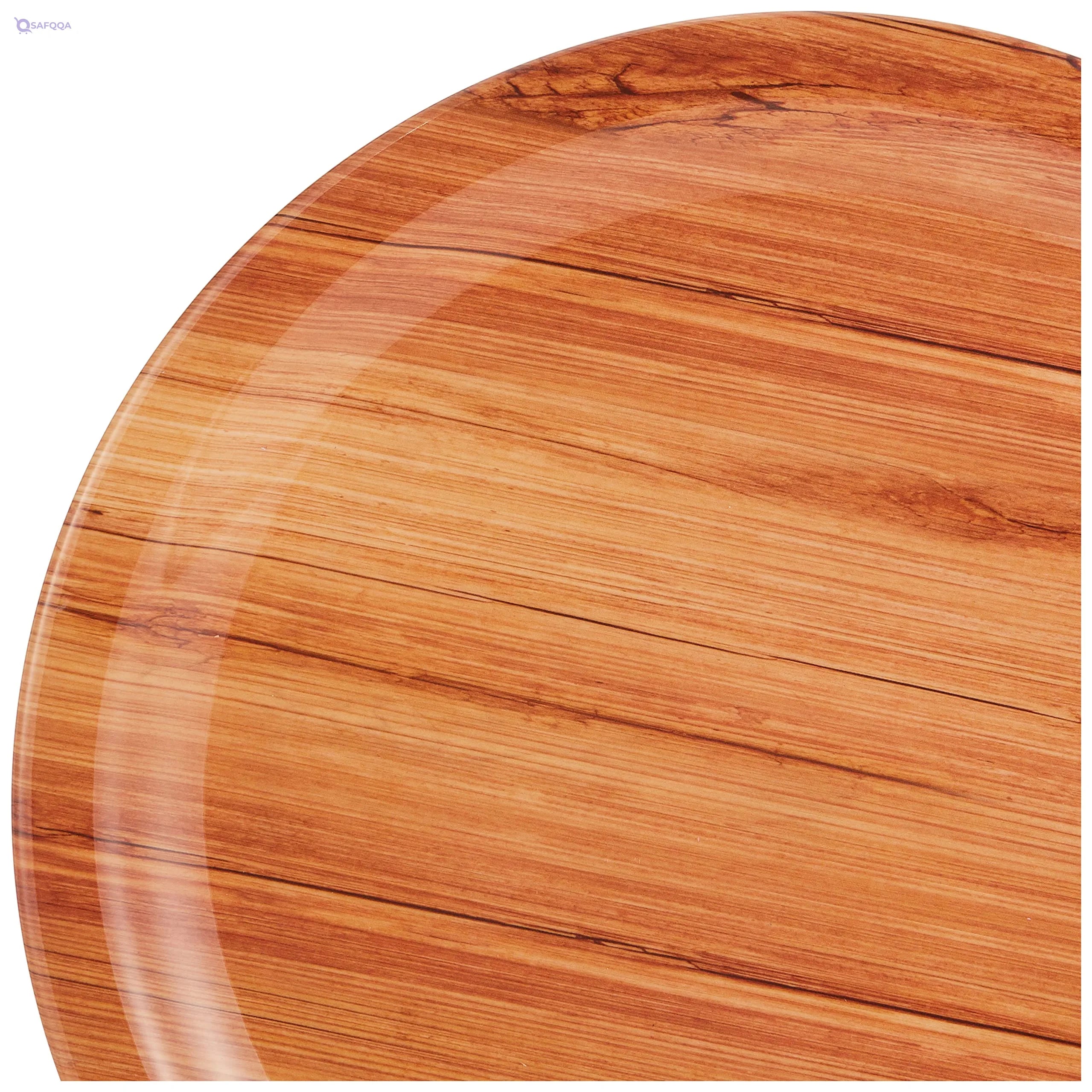 Servewell Melamine Dinner Plate – Wooden Design - Safqqa