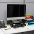 Mind Reader IMAC Monitor Stand and Desk Organizer with 3 Draws for Storage, 2-Pack, Black - Safqqa