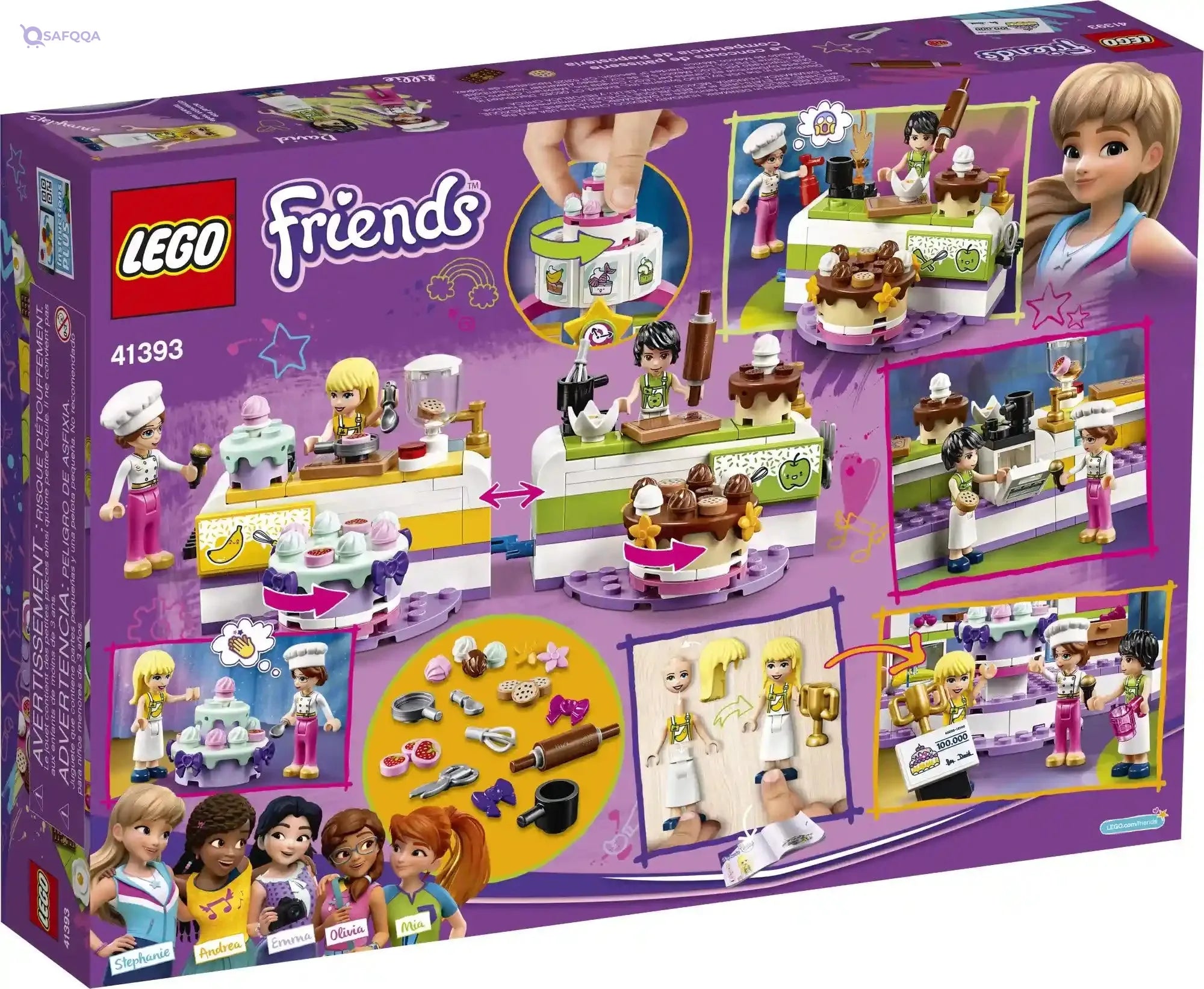 LEGO Friends Baking Competition 41393 Building Kit, Set Baking Toy, Featuring 3 Friends Characters and Toy Cakes (361 Pieces) - Safqqa