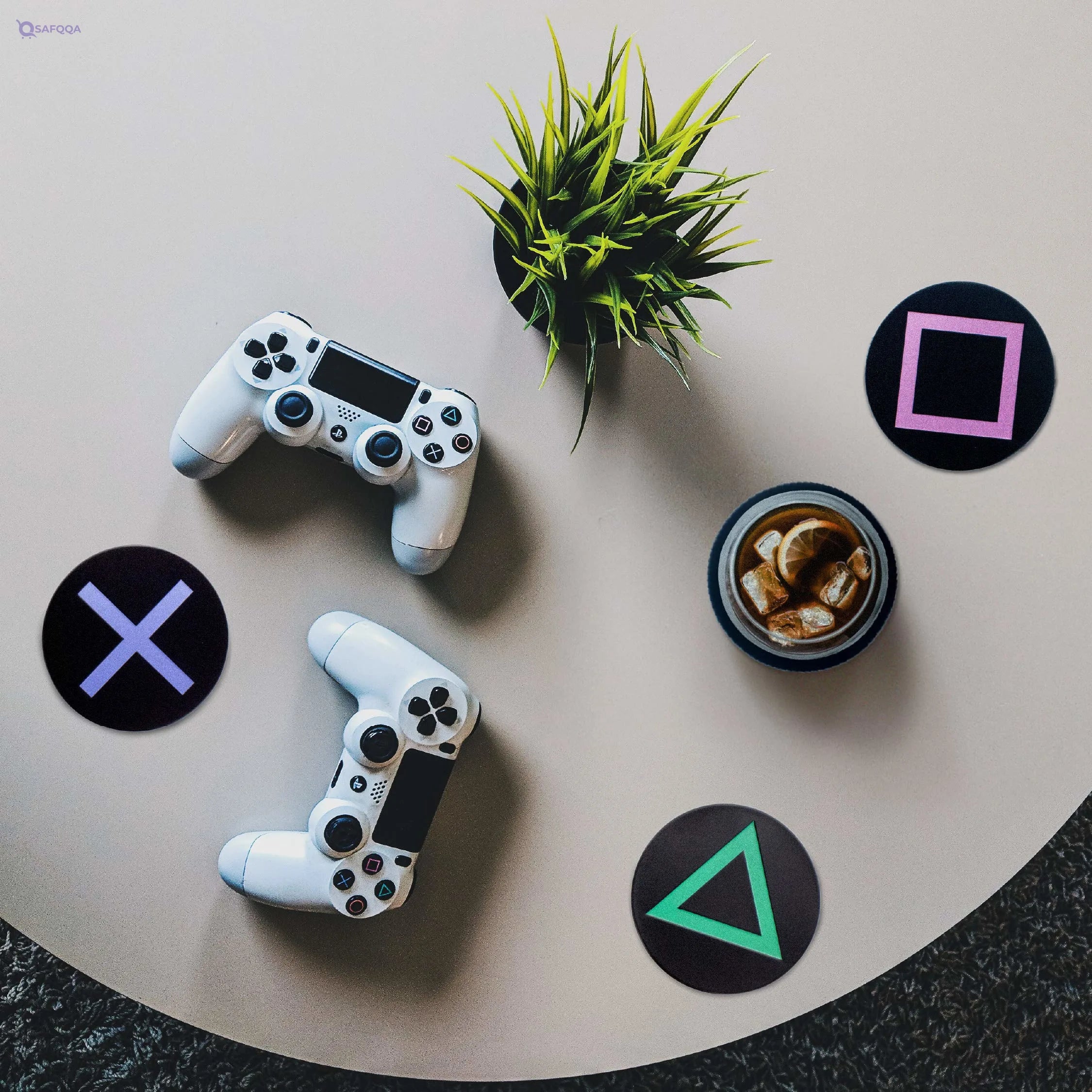 PlayStation Metal Coasters – Stylish Surface Protection - Safqqa