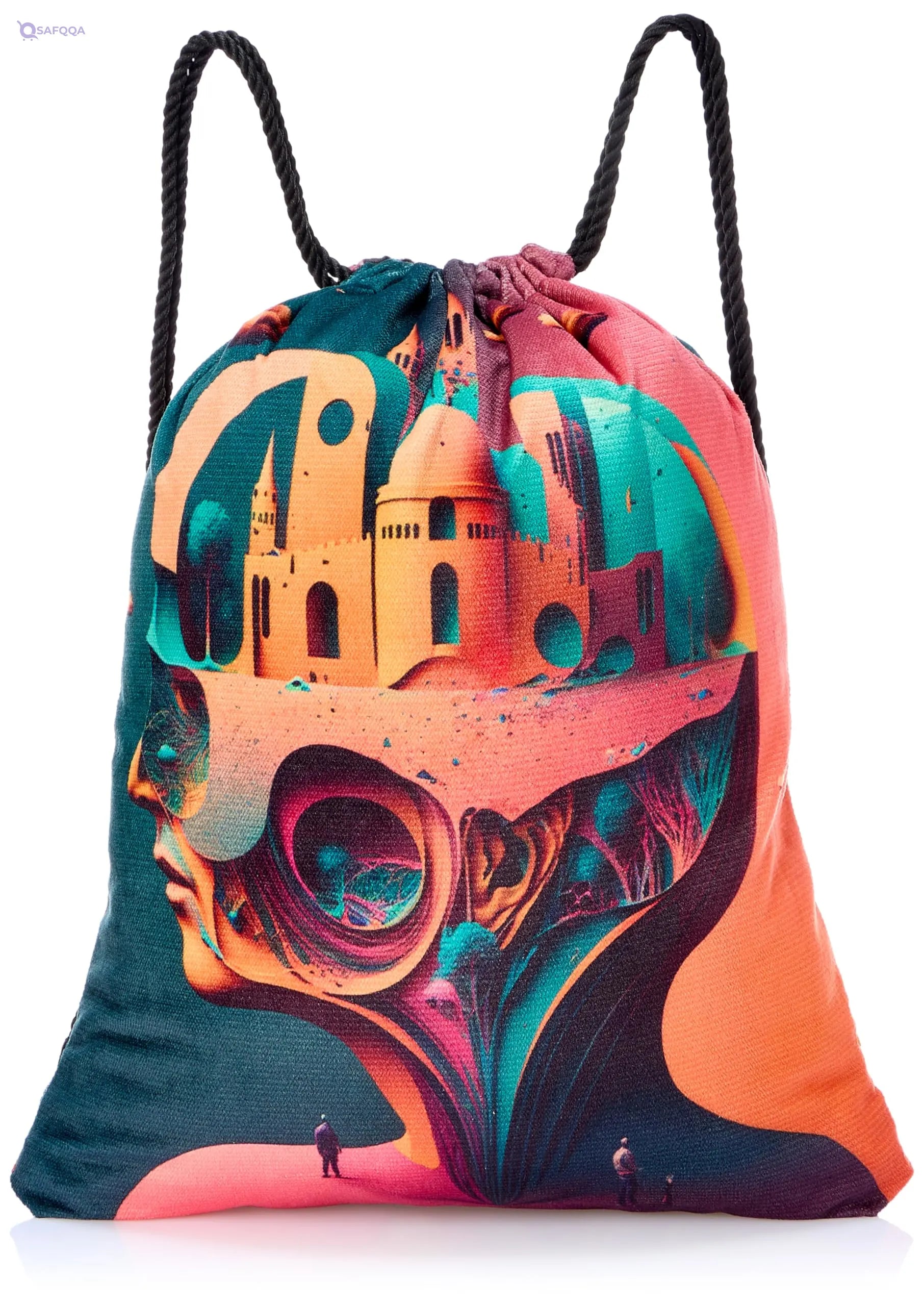TAT DRAWSTRING BAG - 740, MultiColor, Large - Safqqa