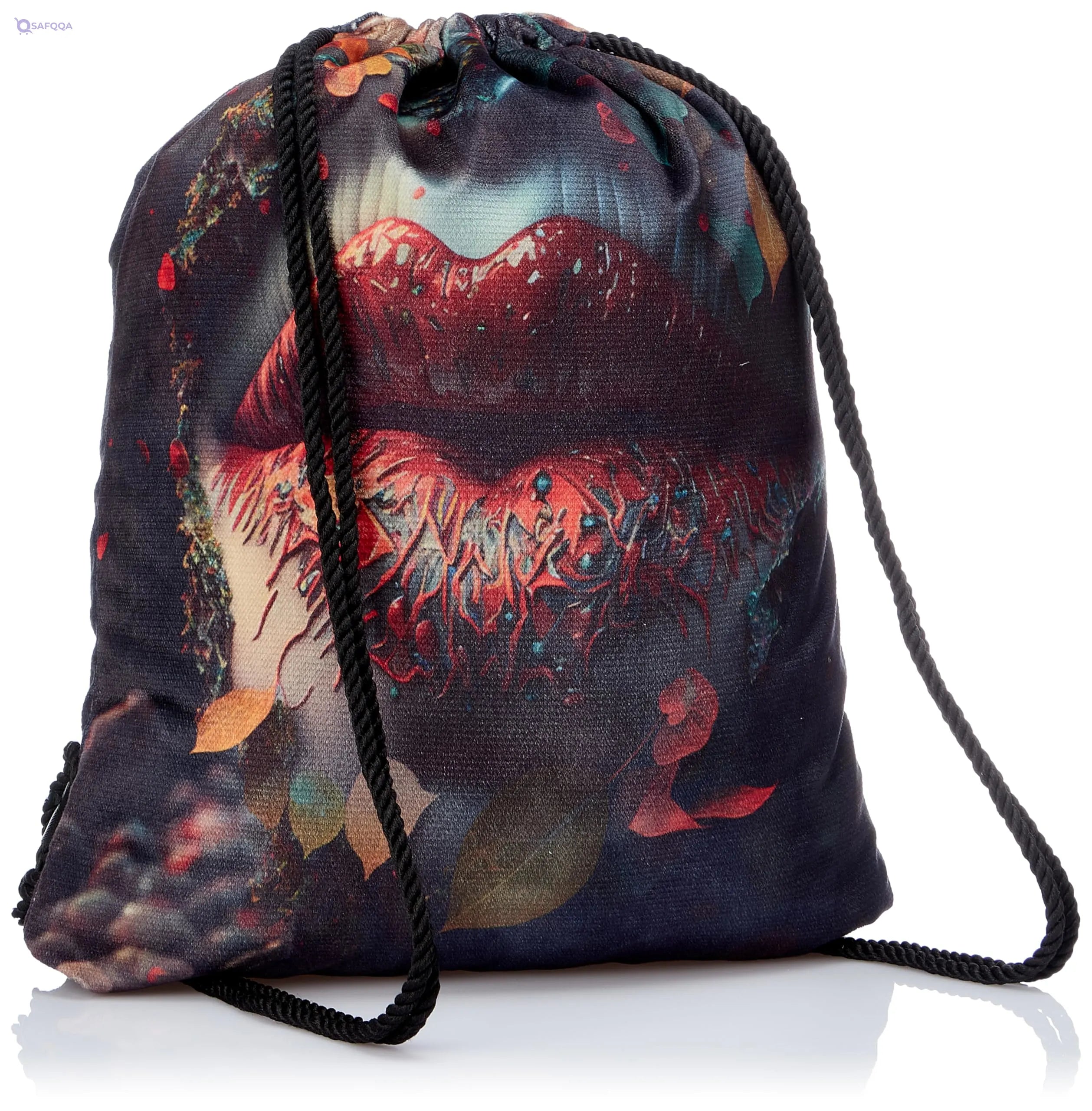 TAT DRAWSTRING BAG - 696, MultiColor, Large - Safqqa