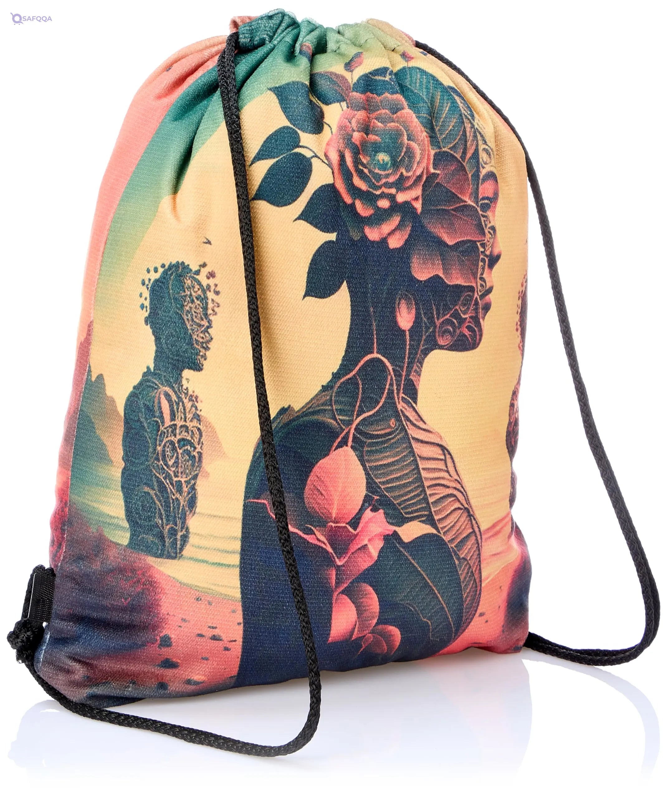 TAT DRAWSTRING BAG - 816, MultiColor, Large - Safqqa