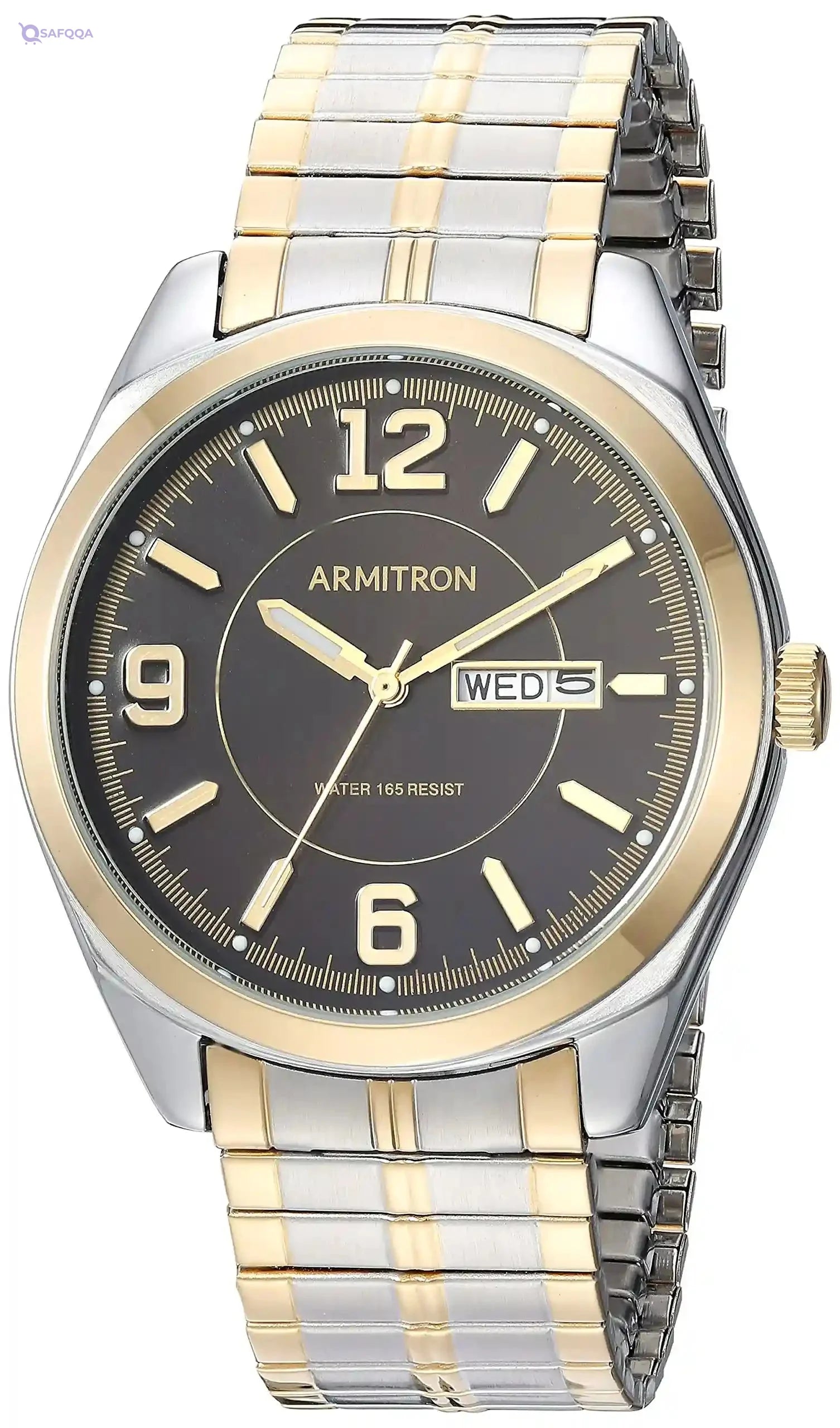Armitron Men's 20/4591BKTT Day/Date Function Two-Tone Expansion Band Watch - Safqqa