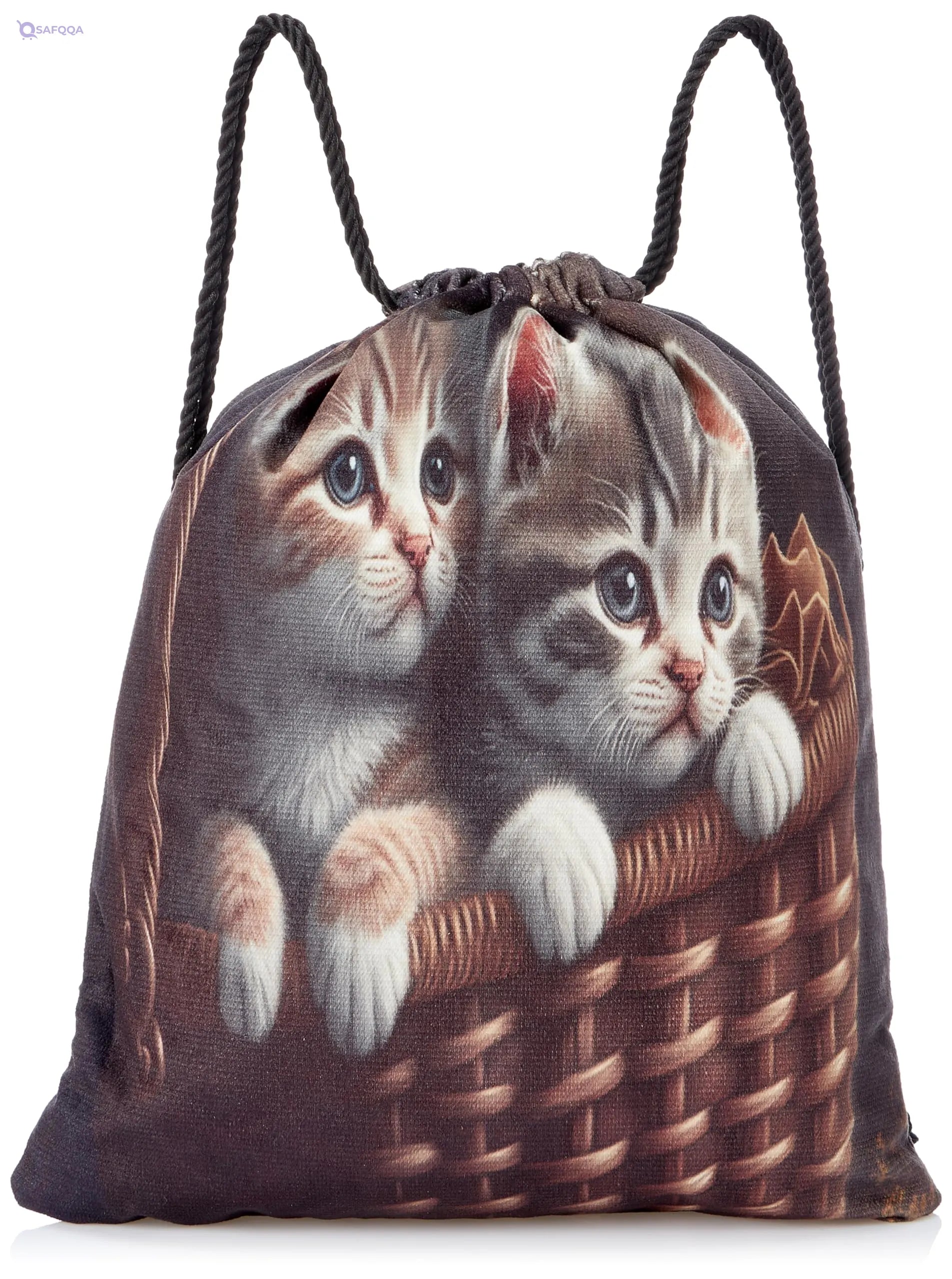 TAT DRAWSTRING BAG - 895, MultiColor, Large - Safqqa