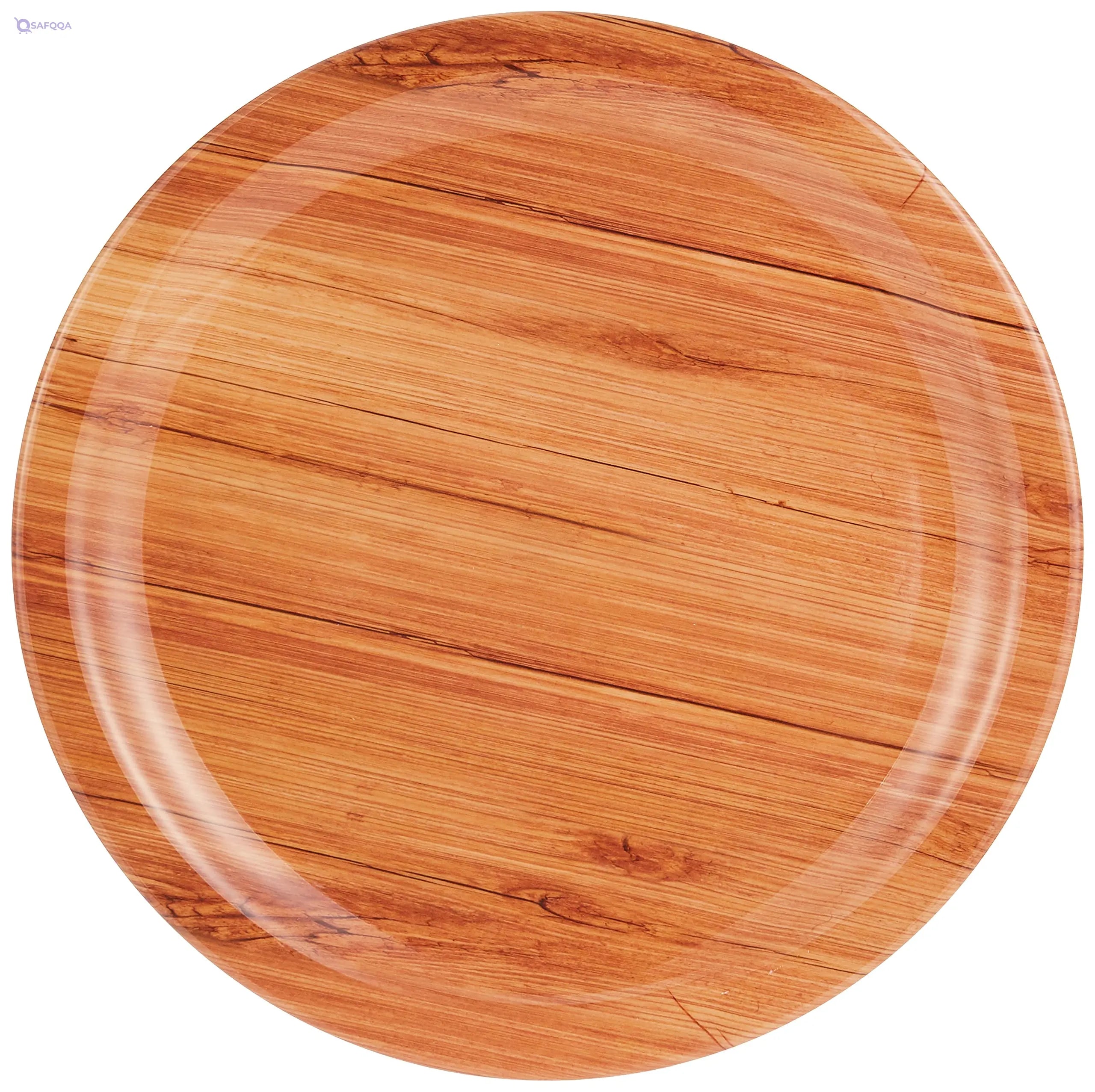 Servewell Melamine Dinner Plate – Wooden Design - Safqqa