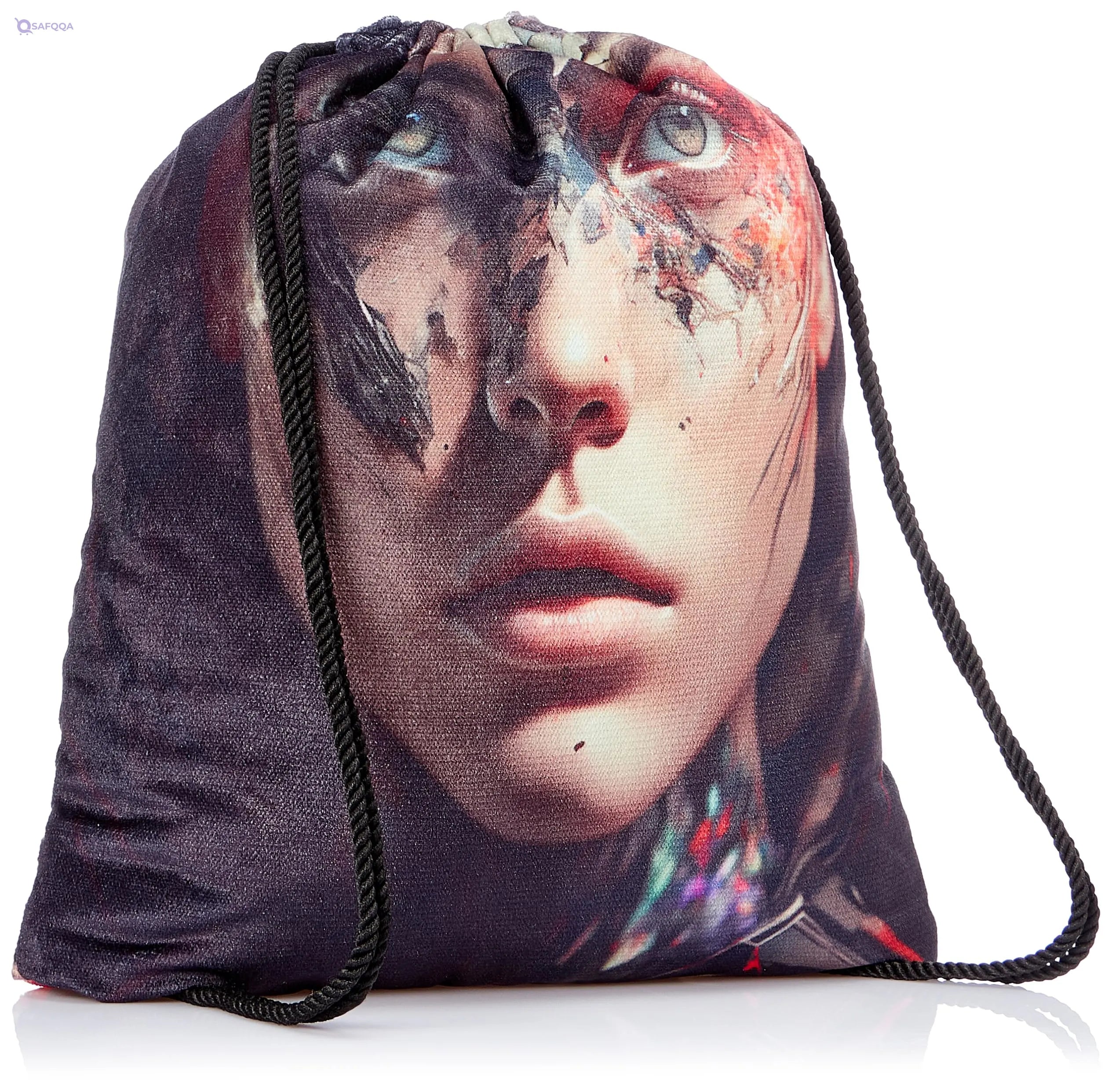 TAT DRAWSTRING BAG - 647, MultiColor, Large - Safqqa