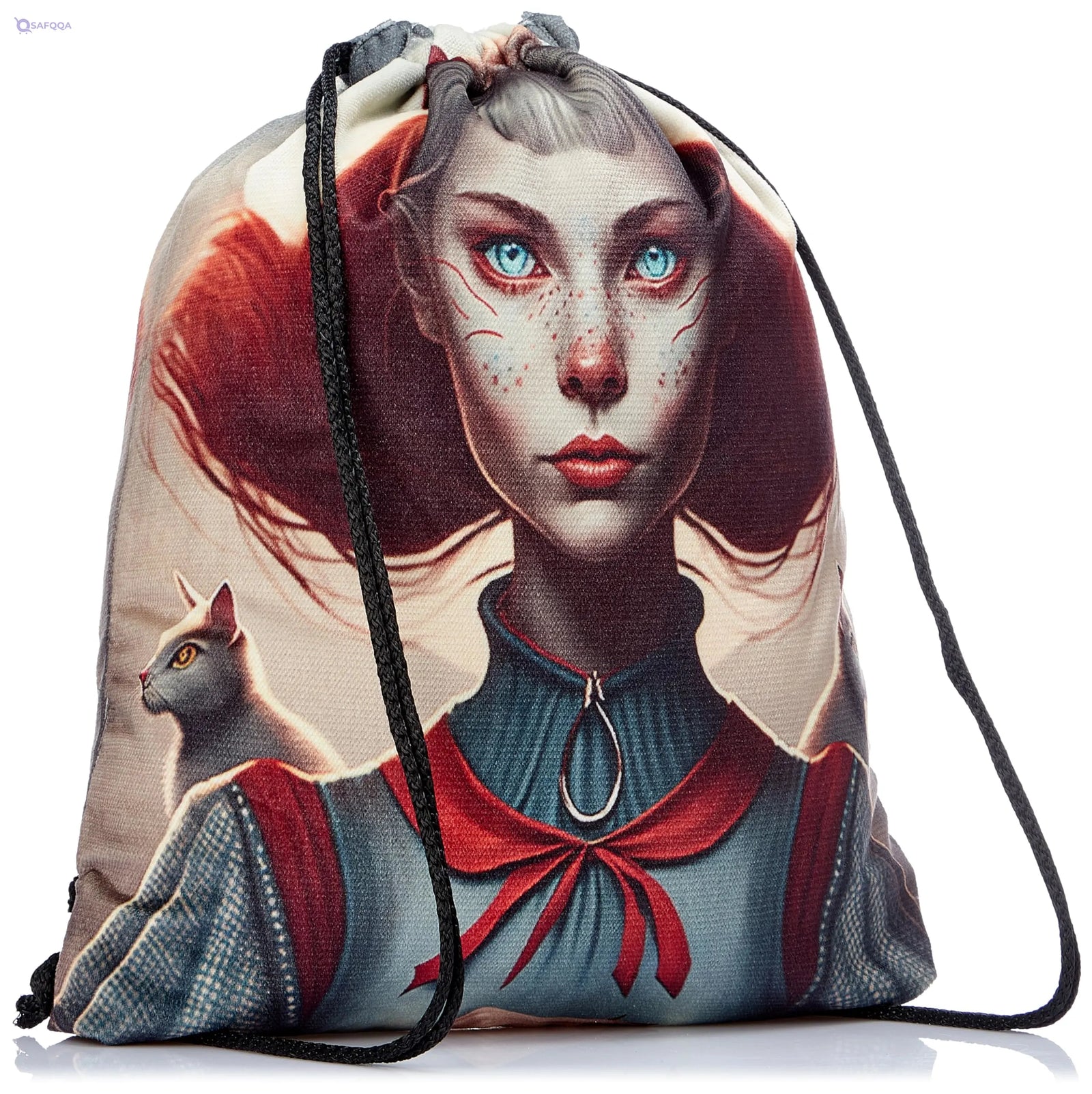 TAT DRAWSTRING BAG - 854, MultiColor, Large - Safqqa