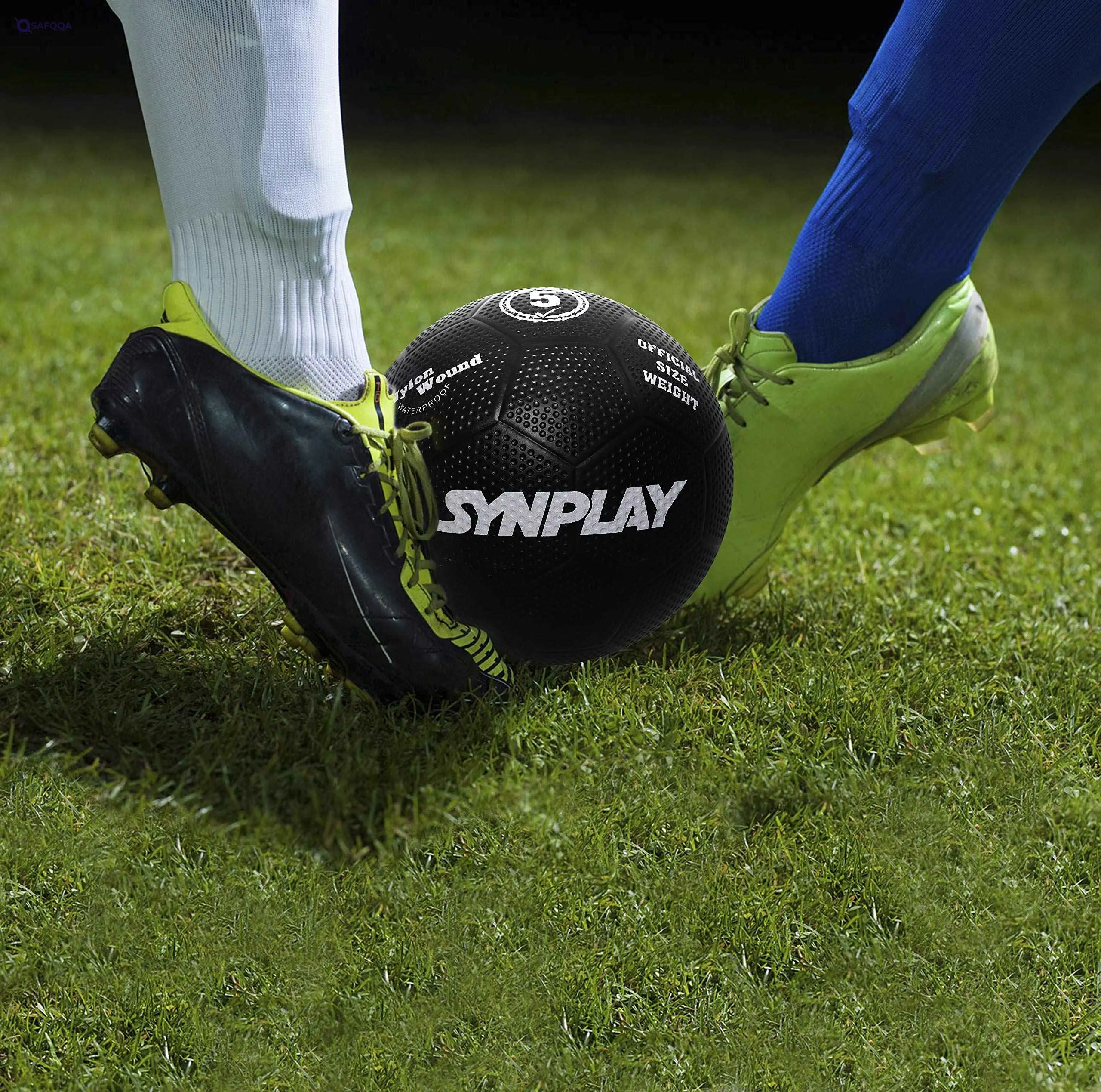 Synplay SS00130 Rubber Soccer Ball – Dimpled, Size 5 - Safqqa