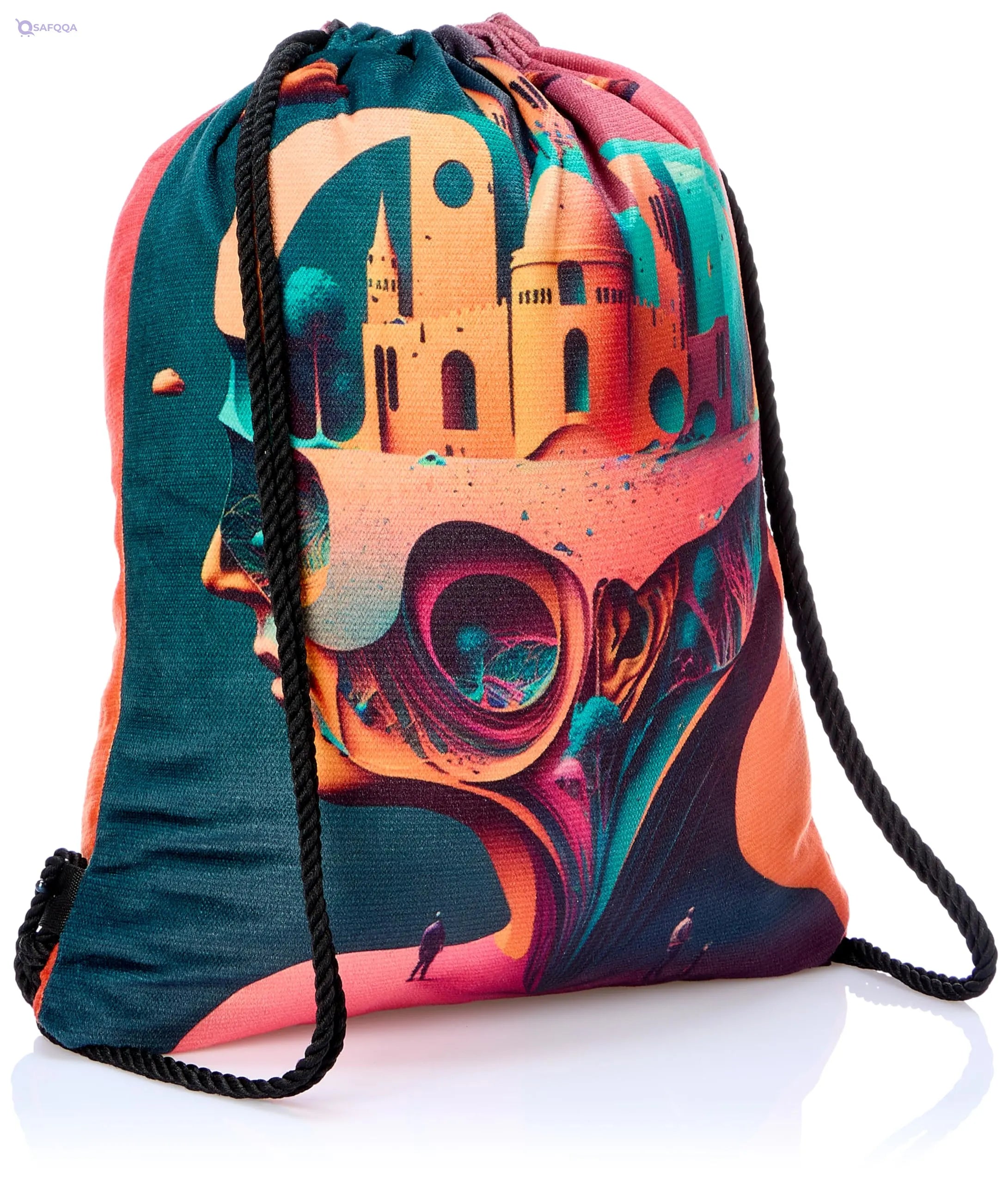 TAT DRAWSTRING BAG - 740, MultiColor, Large - Safqqa
