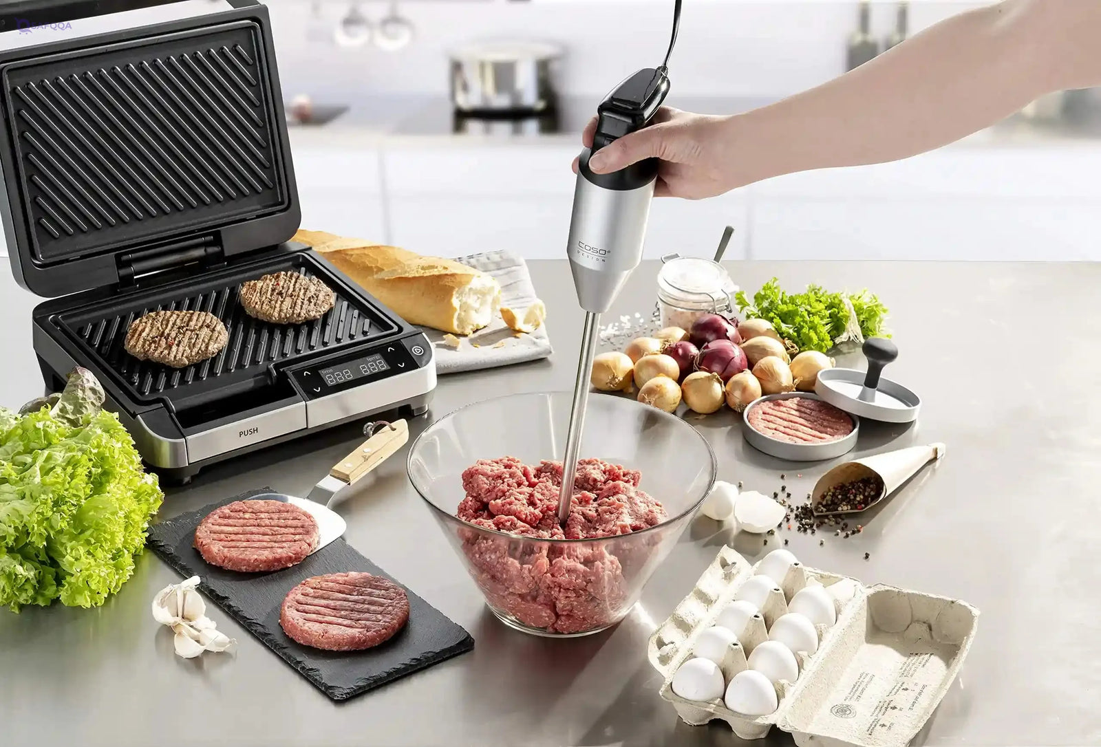 Caso hand blender pro xl  with extra long 29 cm stainless steel 25.4 x 21.6 x 12.7 cm - Safqqa