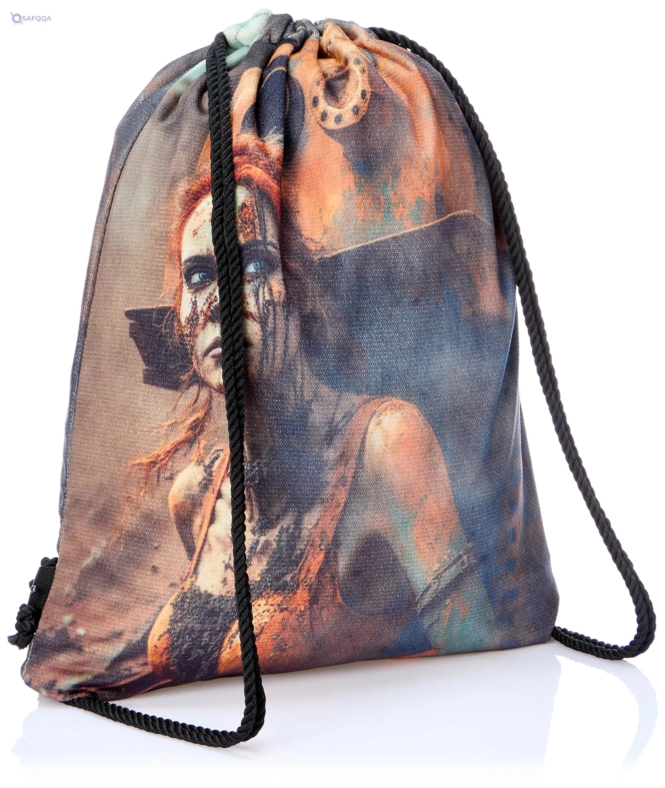 TAT DRAWSTRING BAG - 618, MultiColor, Large - Safqqa