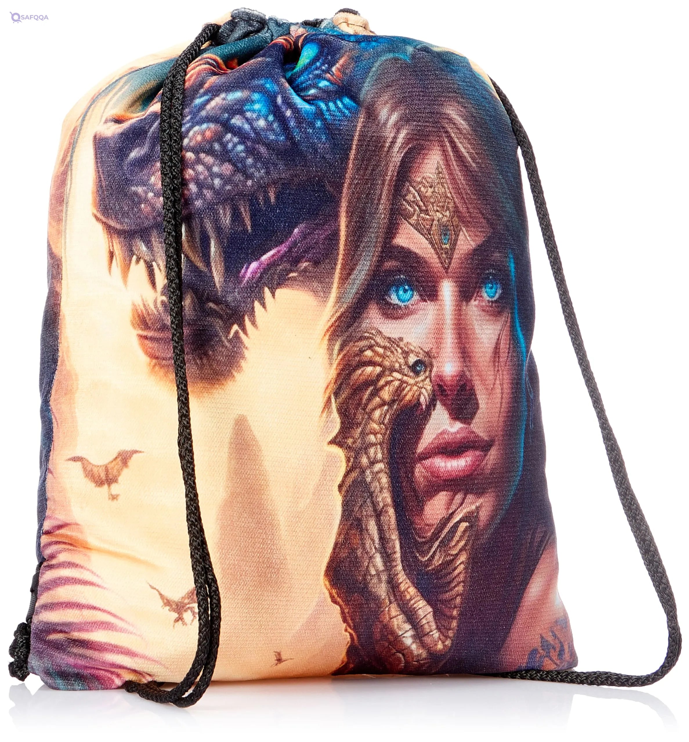 TAT DRAWSTRING BAG - 566, MultiColor, Large - Safqqa
