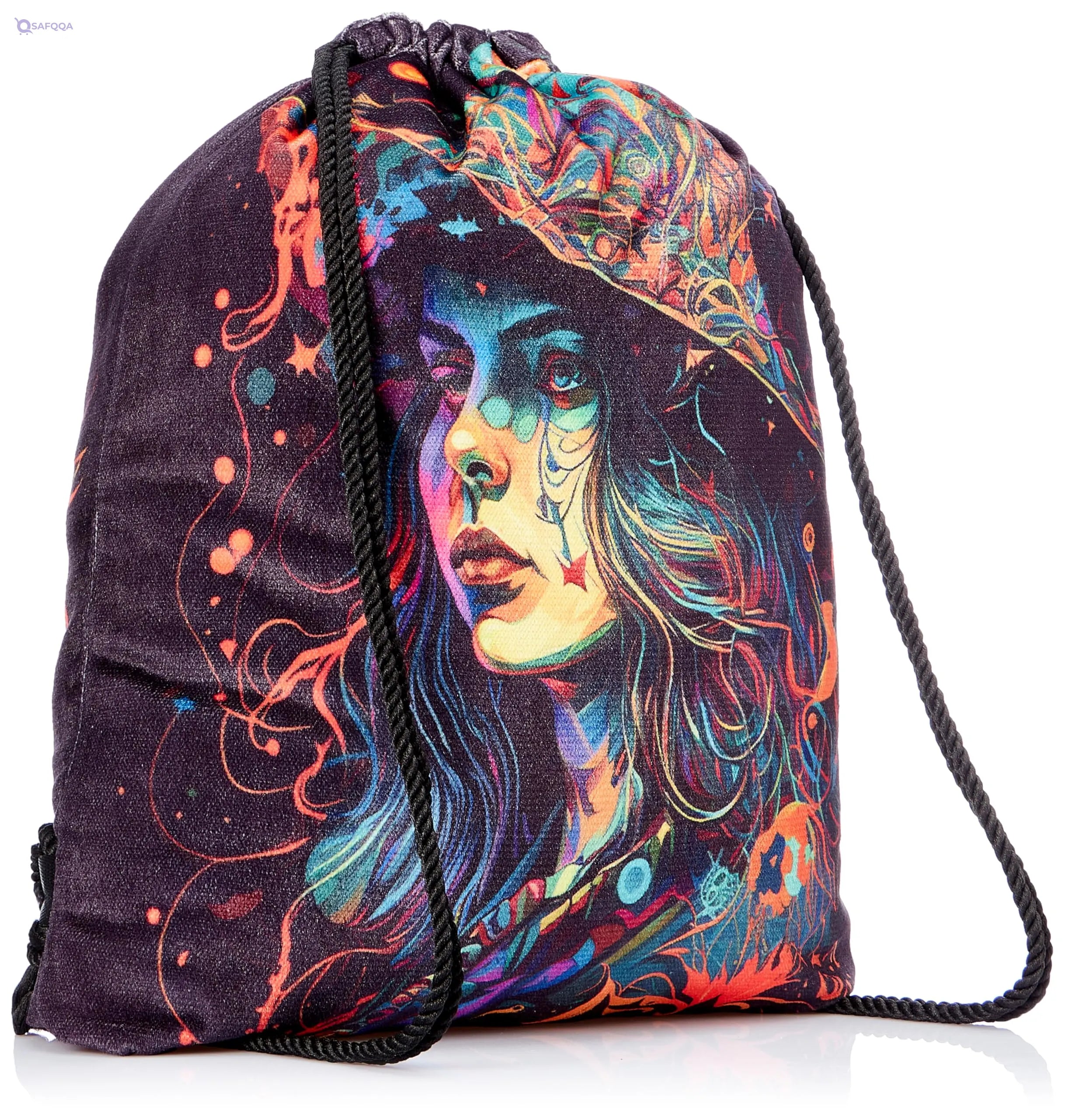 TAT DRAWSTRING BAG - 670, MultiColor, Large - Safqqa