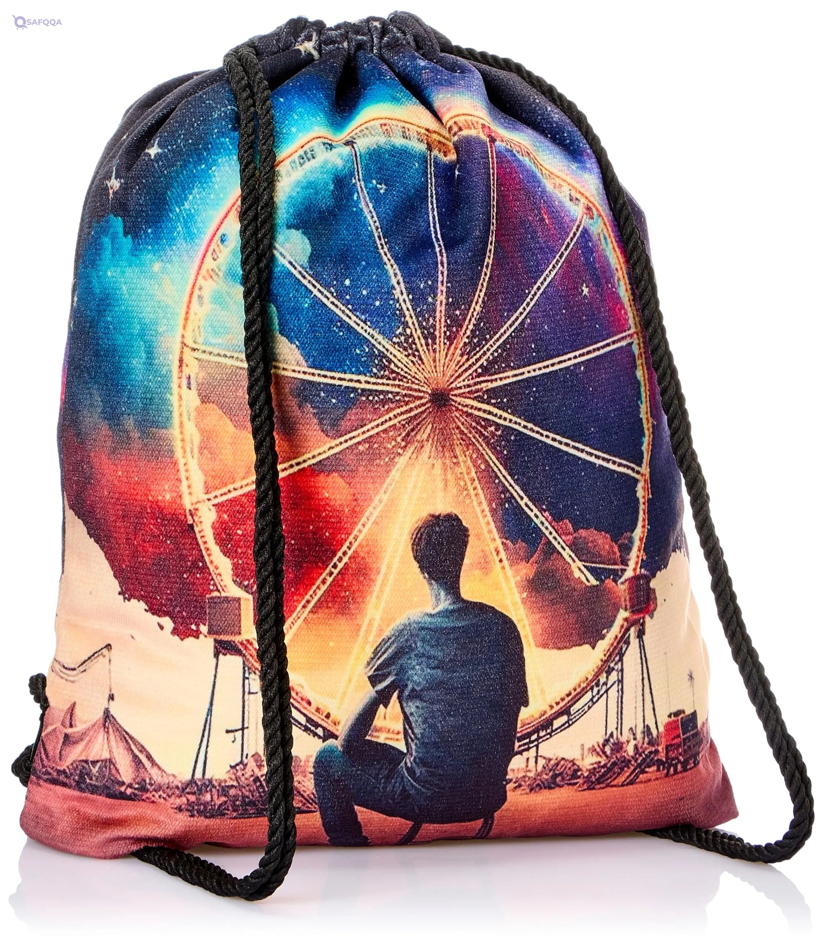 TAT DRAWSTRING BAG - 1008, MultiColor, Large - Safqqa