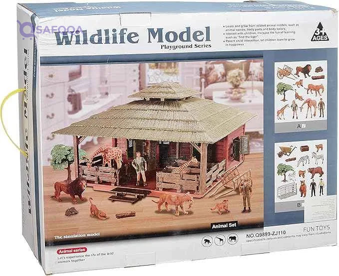 Realistic Plastic Farm Figurines Play set Includes Farm house Toys - Safqqa Egypt
