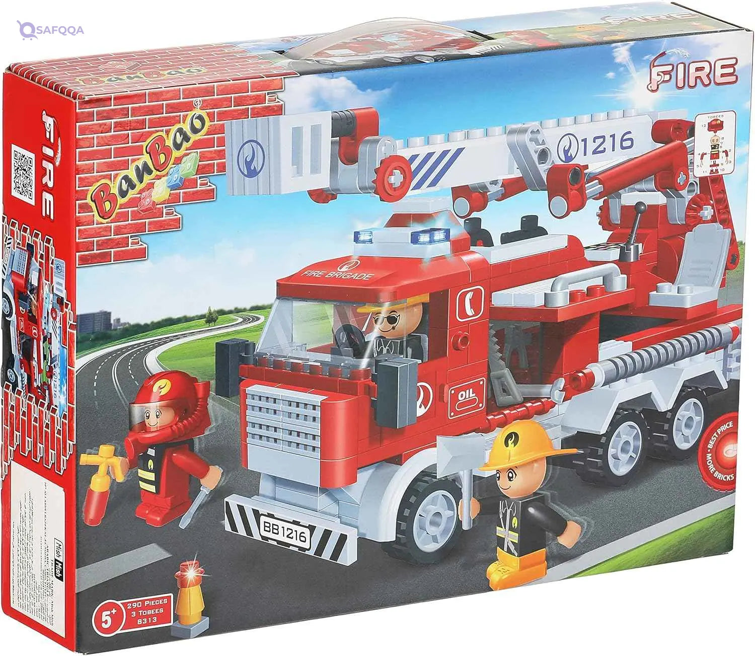 BanBao - Fire Truck Building Kit (290 Pieces) - Safqqa Egypt