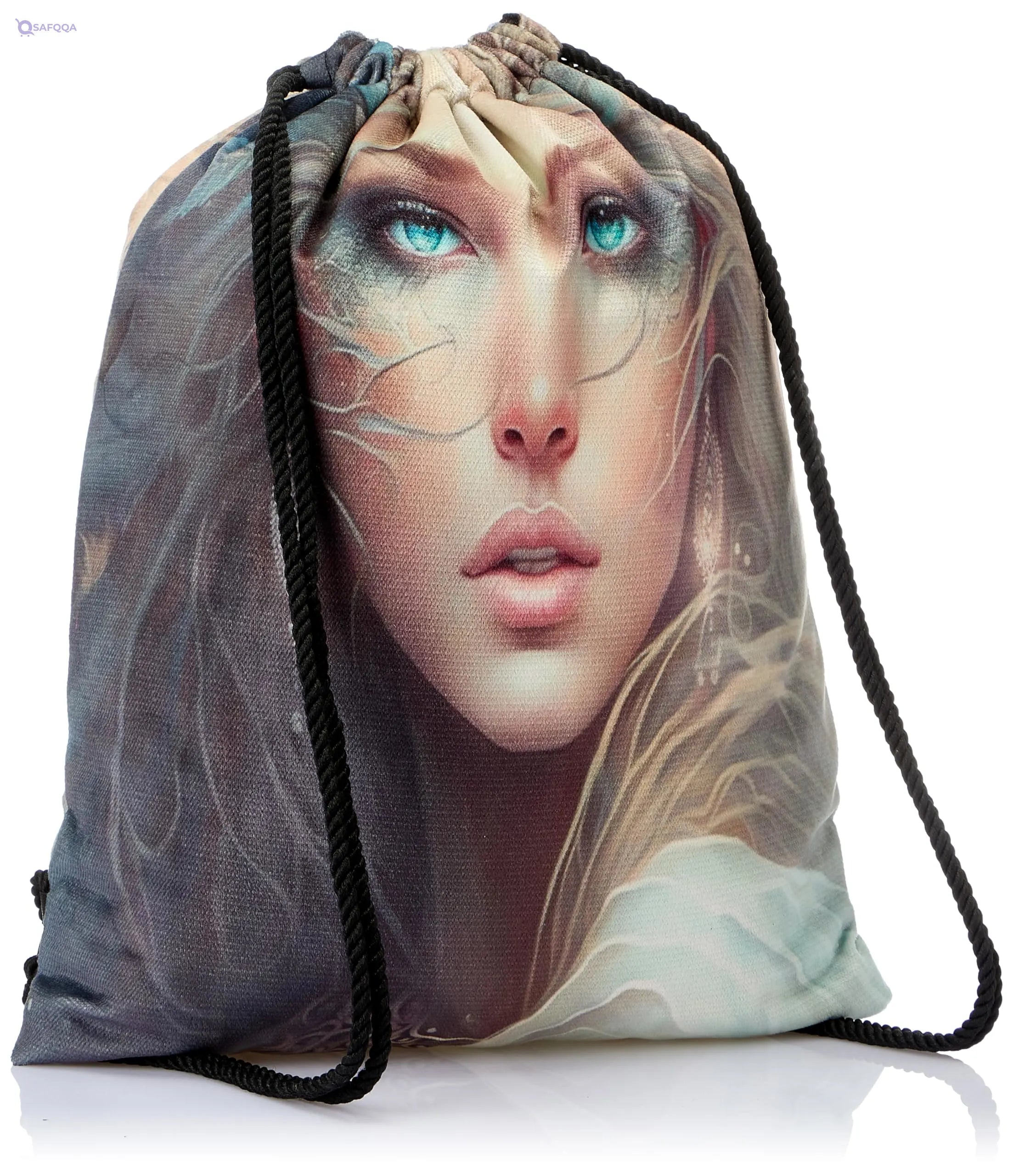 TAT DRAWSTRING BAG - 878, MultiColor, Large - Safqqa