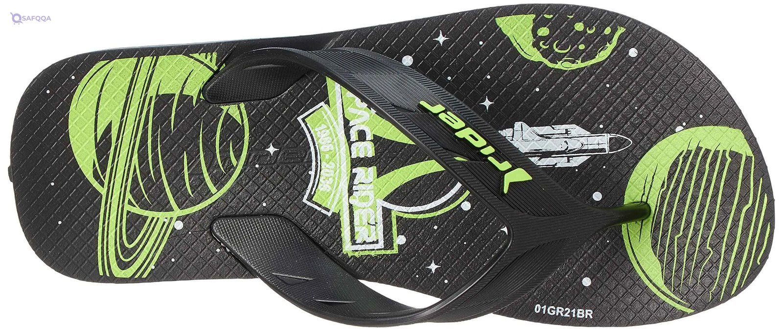 Rider T JOY INF SLIPPE Flip-Flop for Kids - Black/Green - Safqqa Egypt