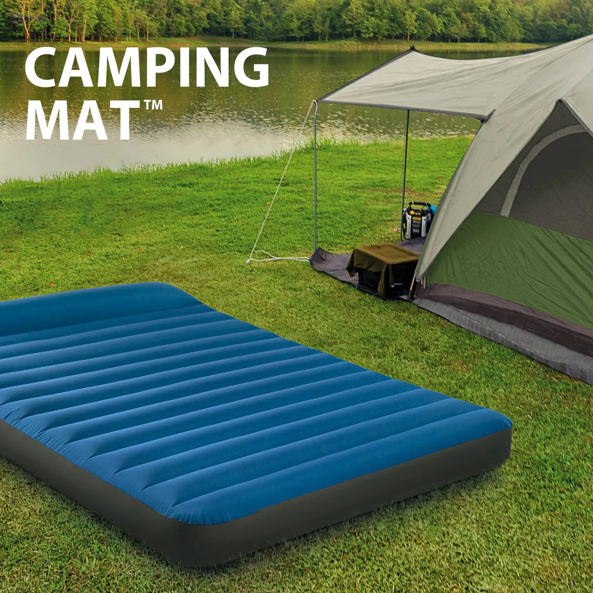 Intex Full Dura-Beam Premier Camping Mattress with USB Pump – 1.37m x 1.91m x 22cm - Safqqa