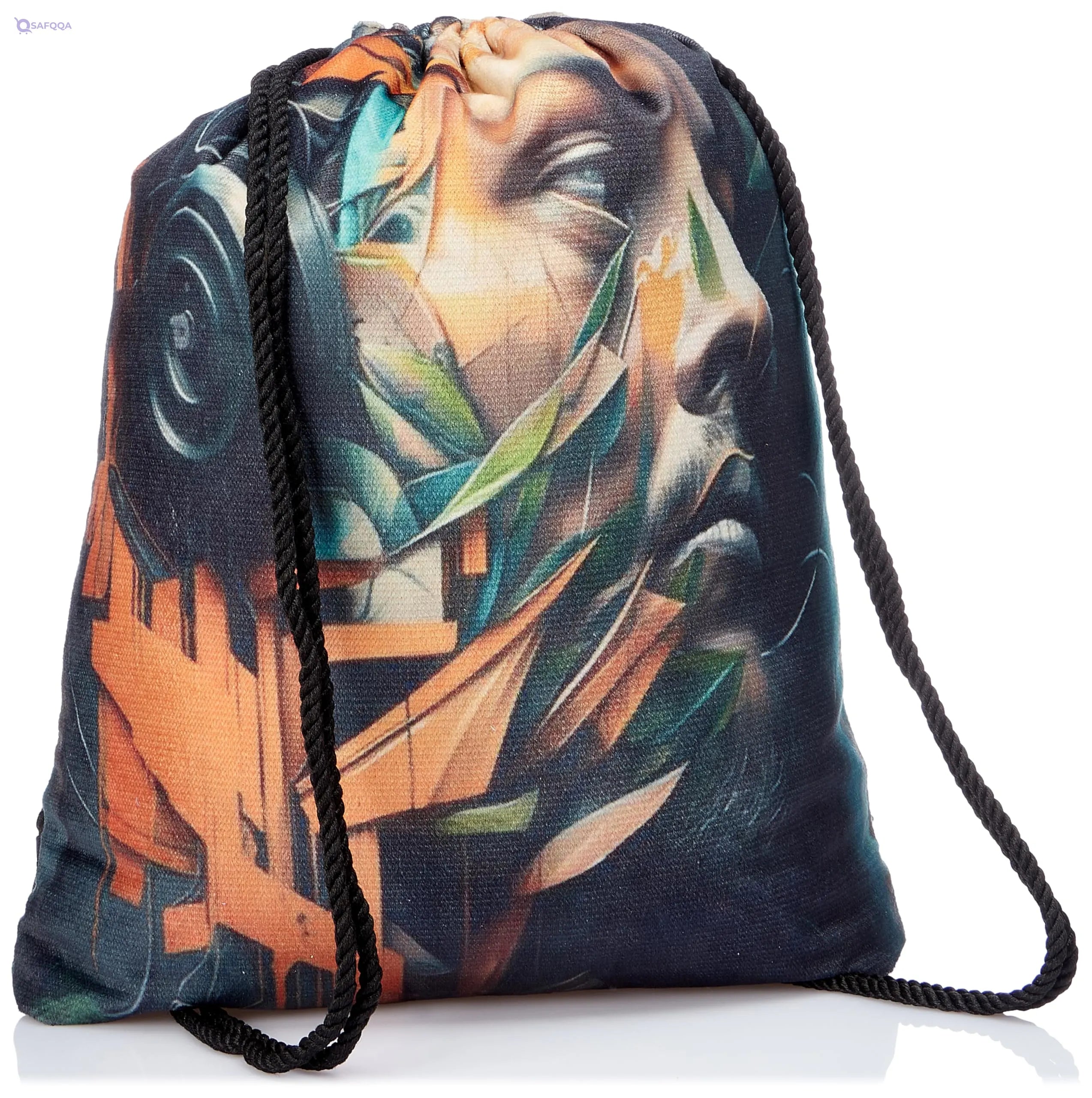 TAT DRAWSTRING BAG - 687, MultiColor, Large - Safqqa
