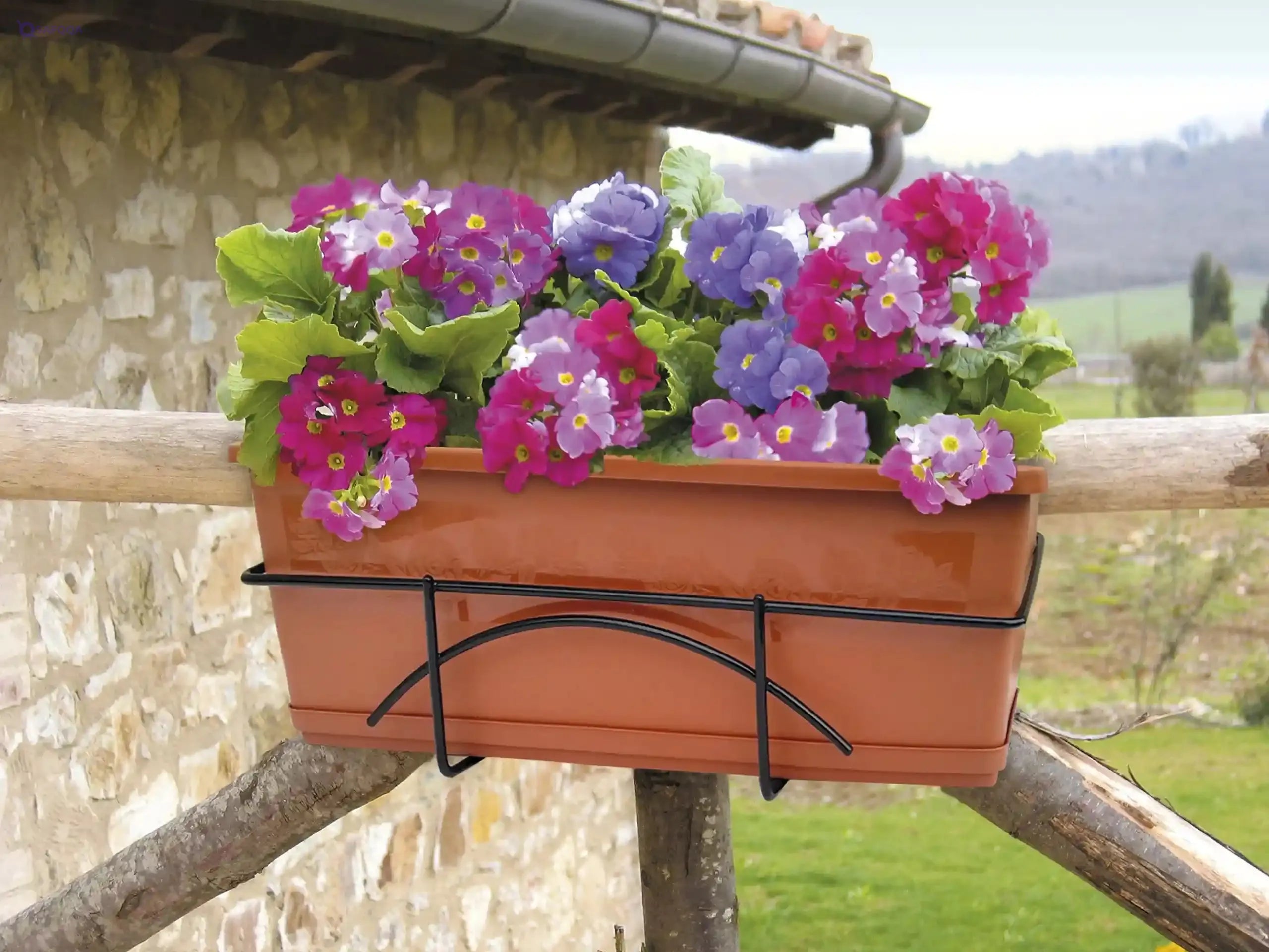 Bama Balconella Balcony Box With Saucer Cm 50 30255, Made In Italy - Safqqa Egypt