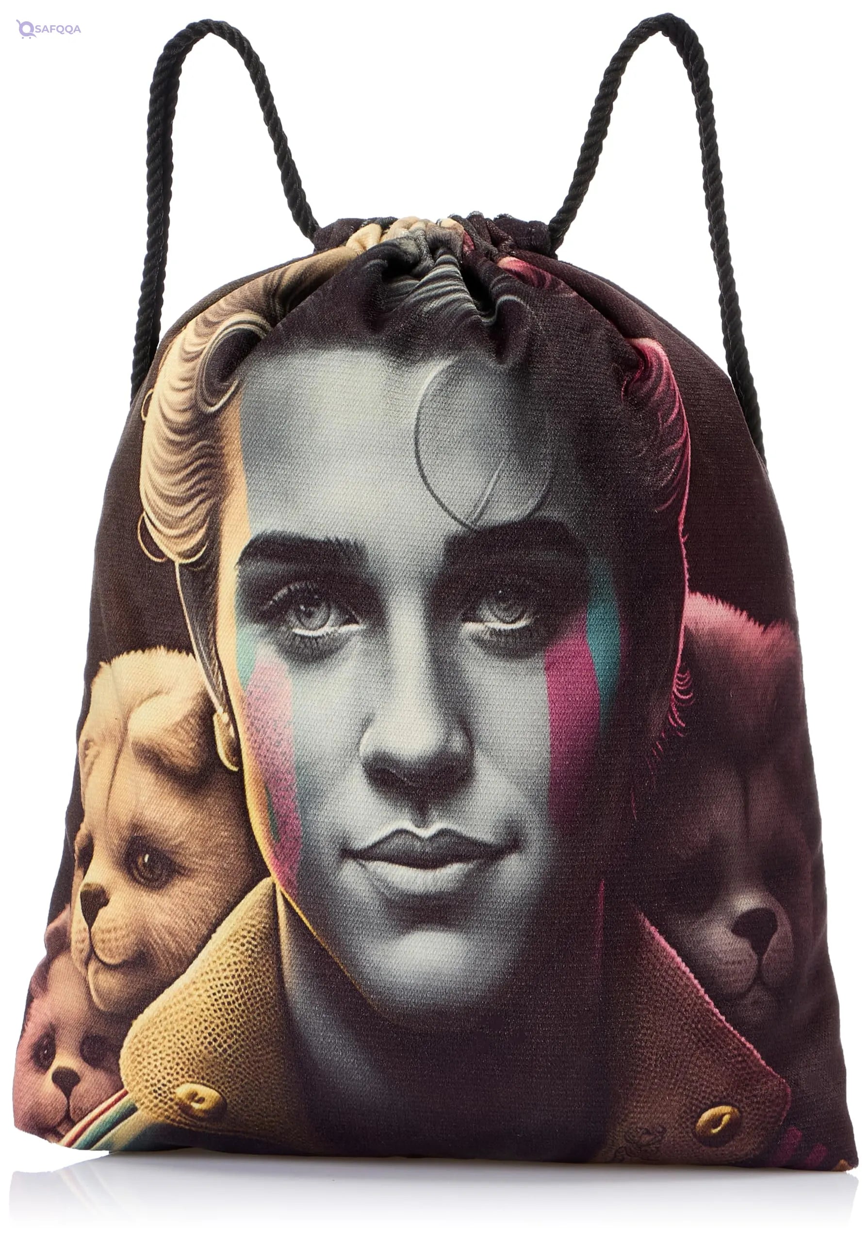 TAT DRAWSTRING BAG - 936, MultiColor, Large - Safqqa