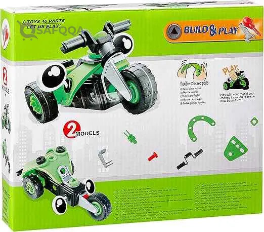 Motorcycle Fittings Toy Set - 40 Pieces, Ages 3+ - Safqqa Egypt