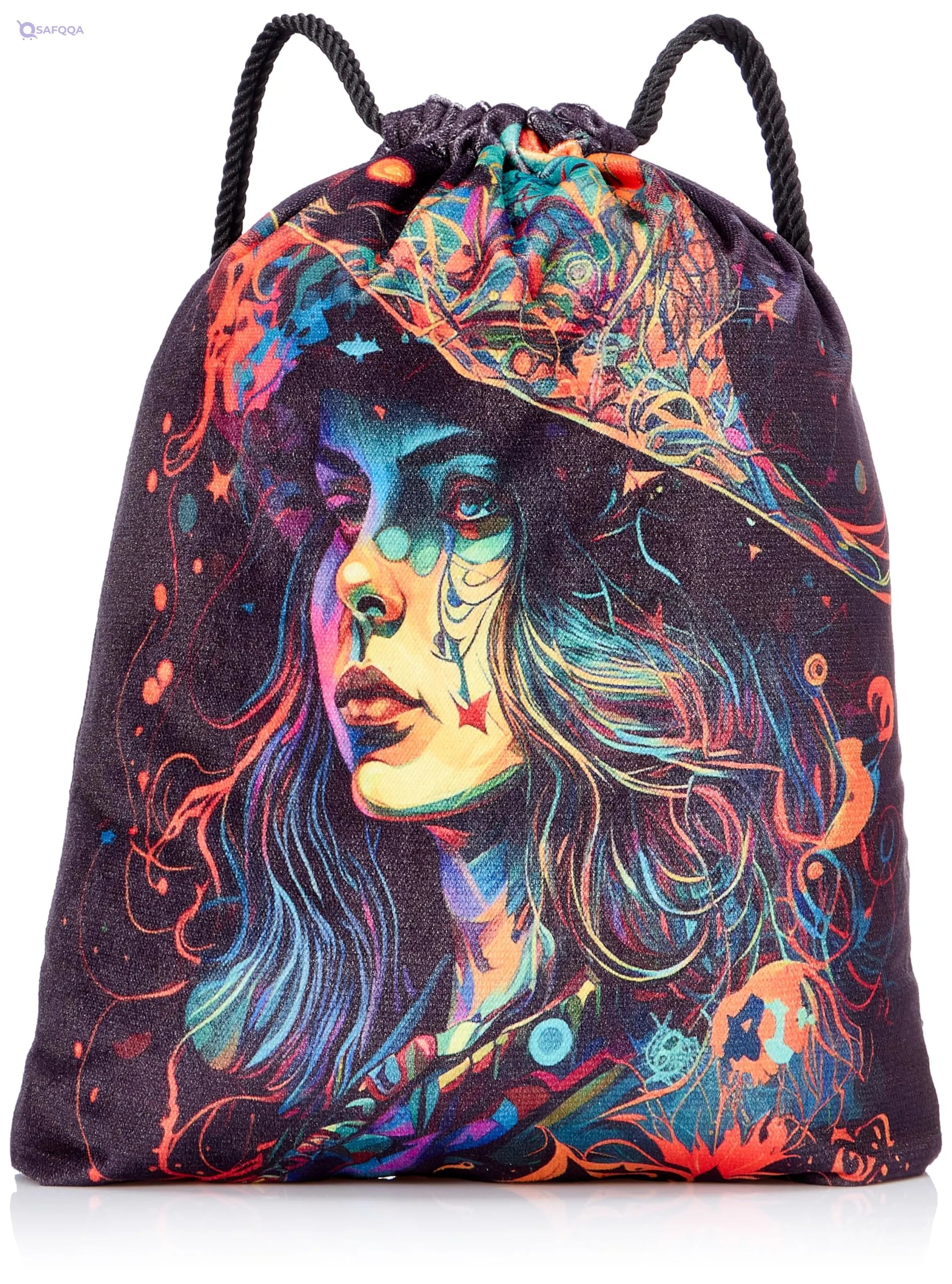 TAT DRAWSTRING BAG - 670, MultiColor, Large - Safqqa