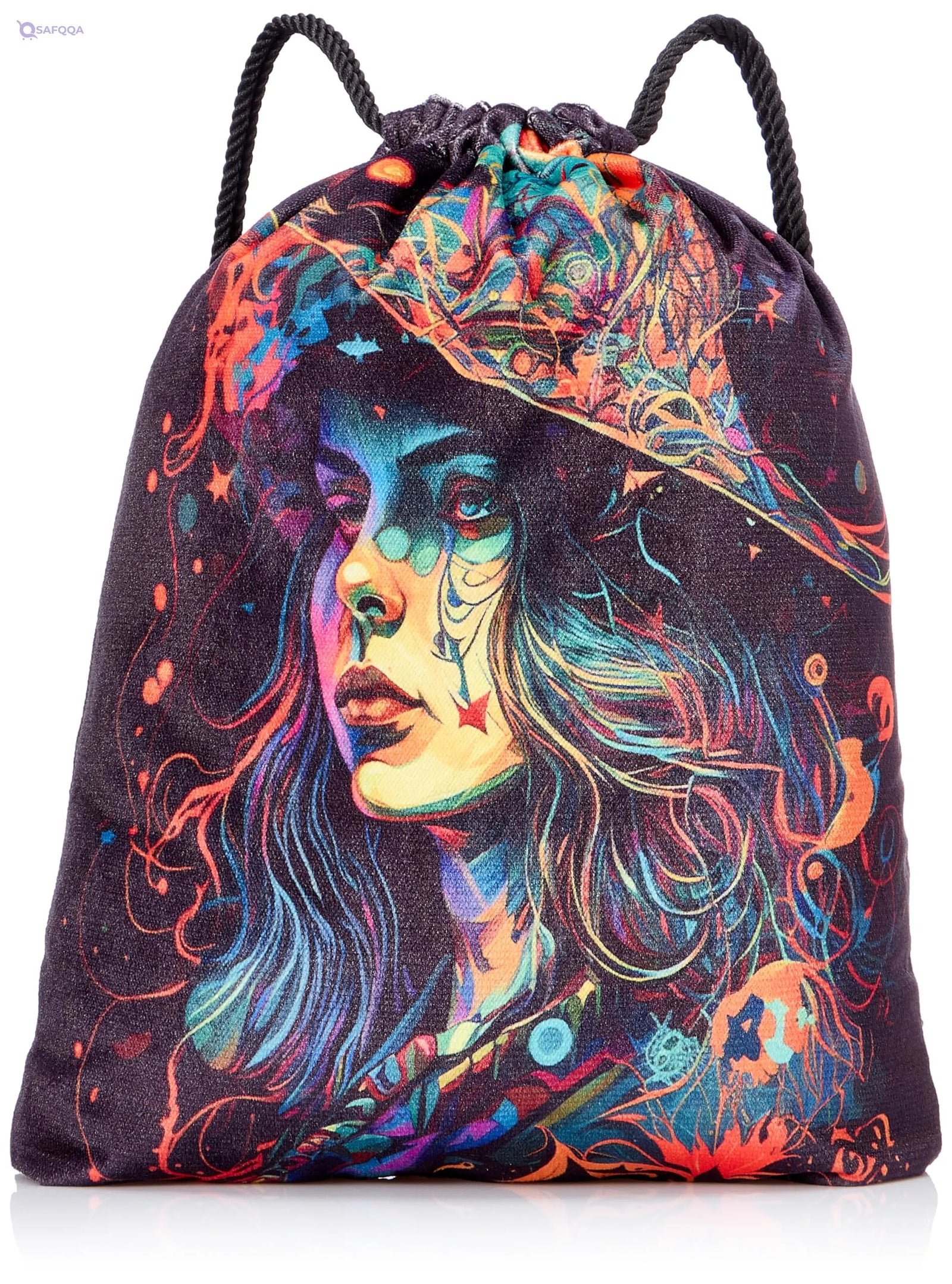 TAT DRAWSTRING BAG - 670, MultiColor, Large - Safqqa