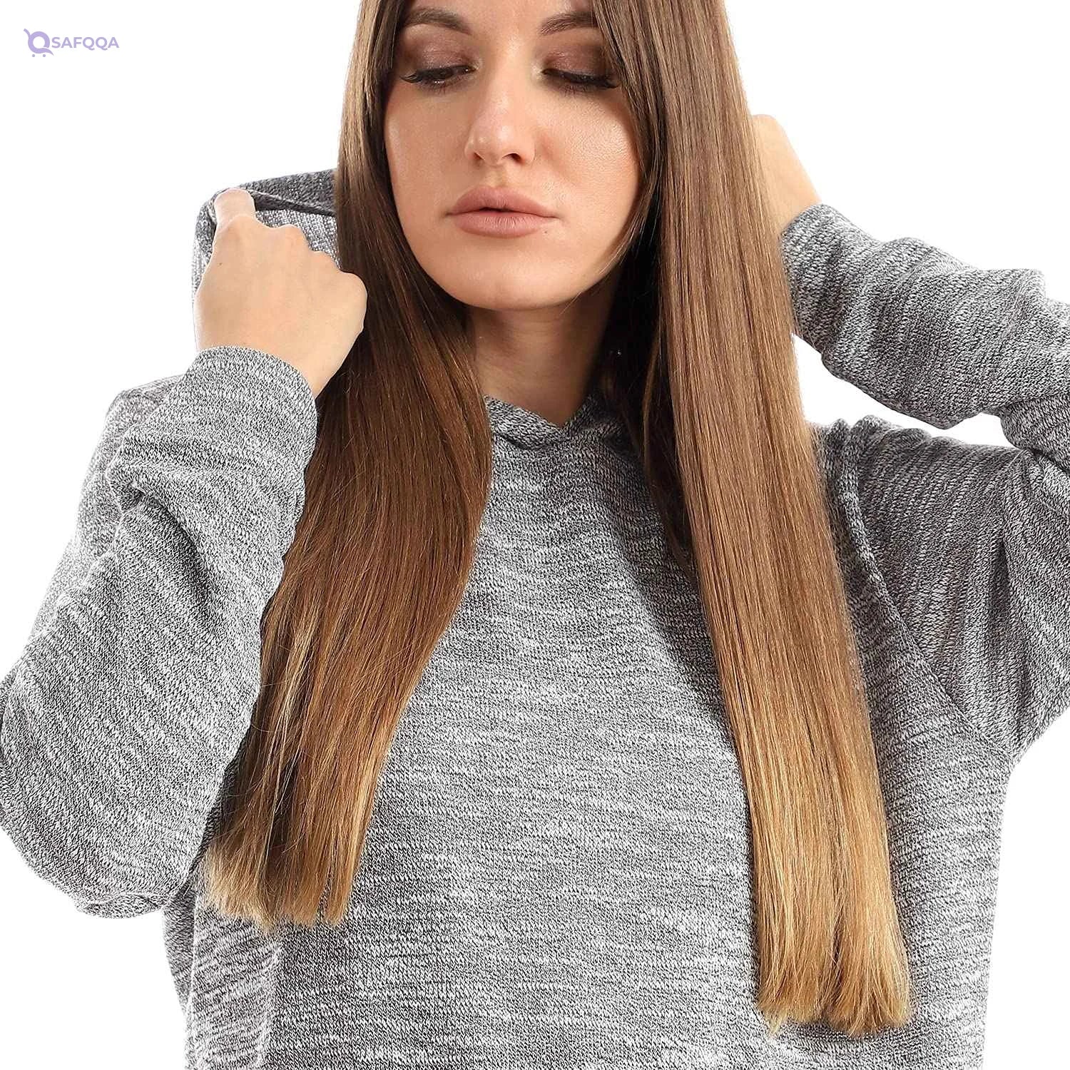 KADY Plain Over Sized Hoodie With Kangaro Pocket For Women,Durable stitching for long-lasting use. - Safqqa