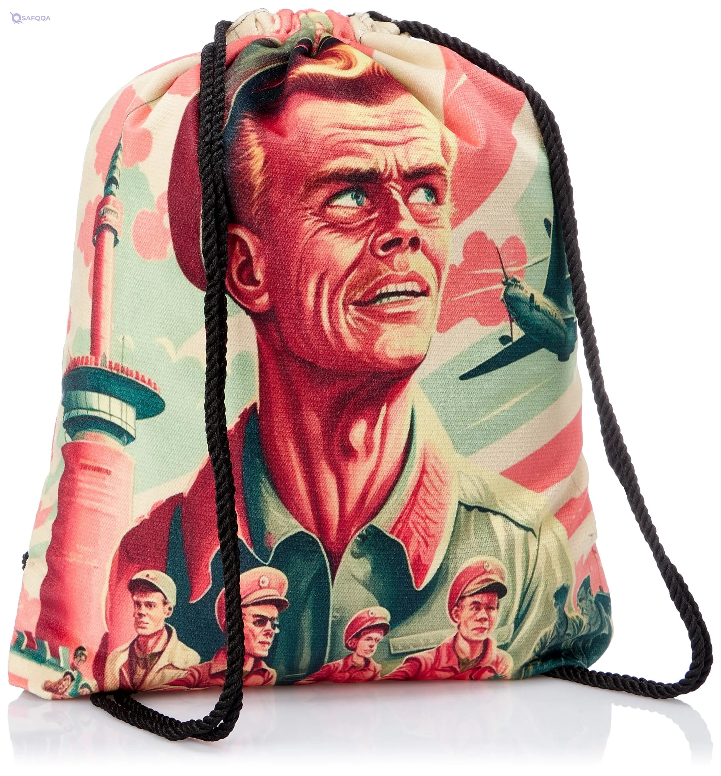 TAT DRAWSTRING BAG - 913, MultiColor, Large - Safqqa