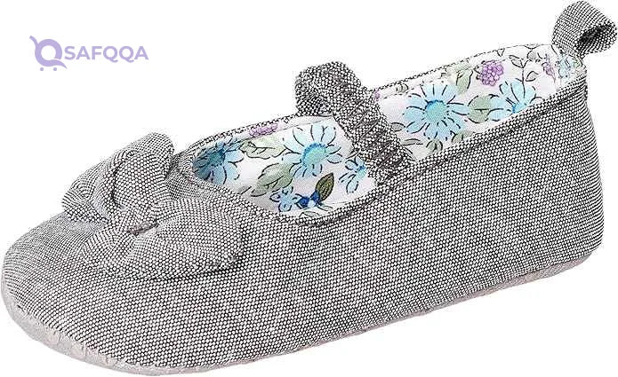 Mix & Max Front Bow Elastic Strap Shoes for Girls - Safqqa Egypt