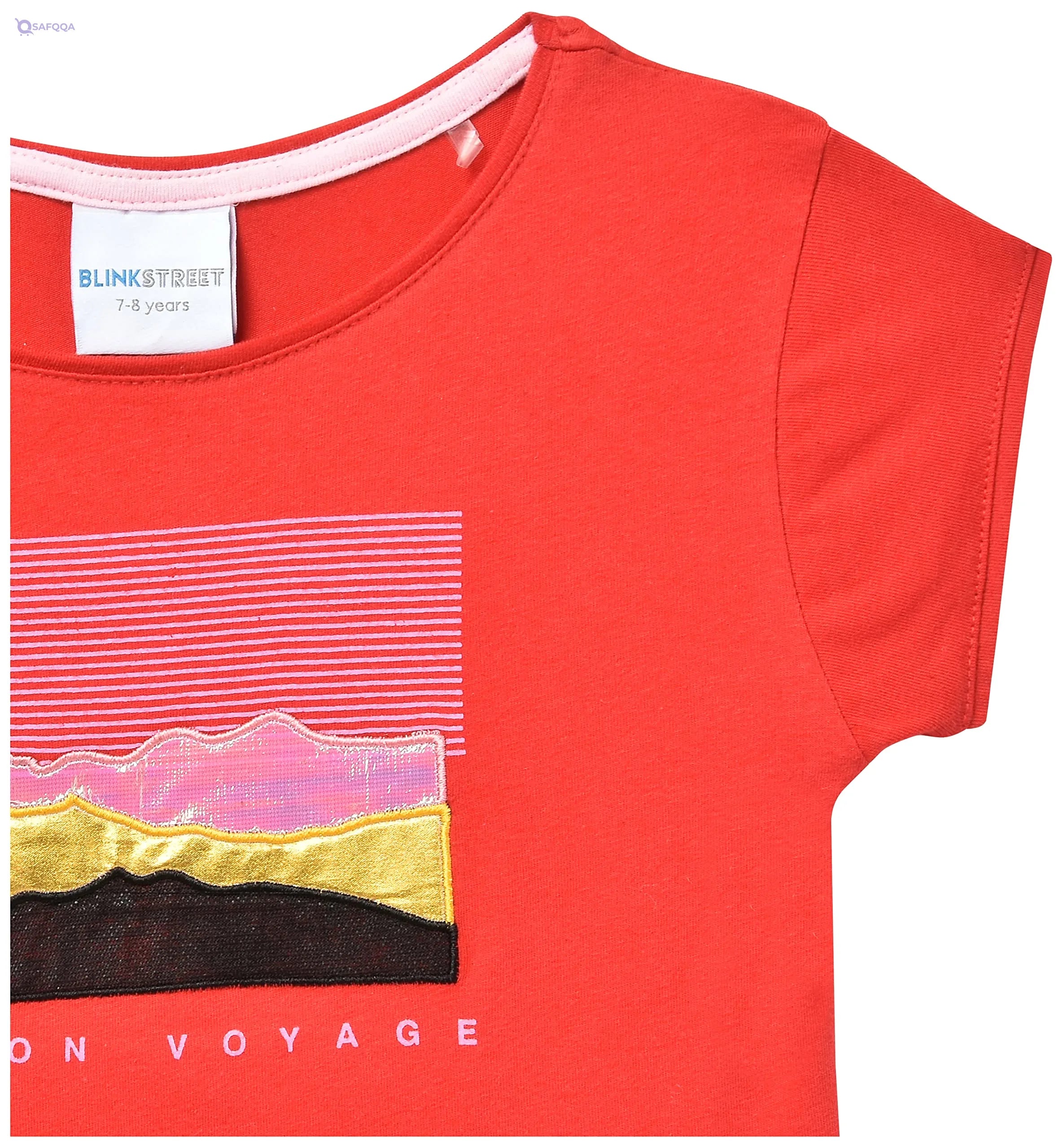 Blink Street Plain Regular Fit Girls T-Shirt - Safqqa
