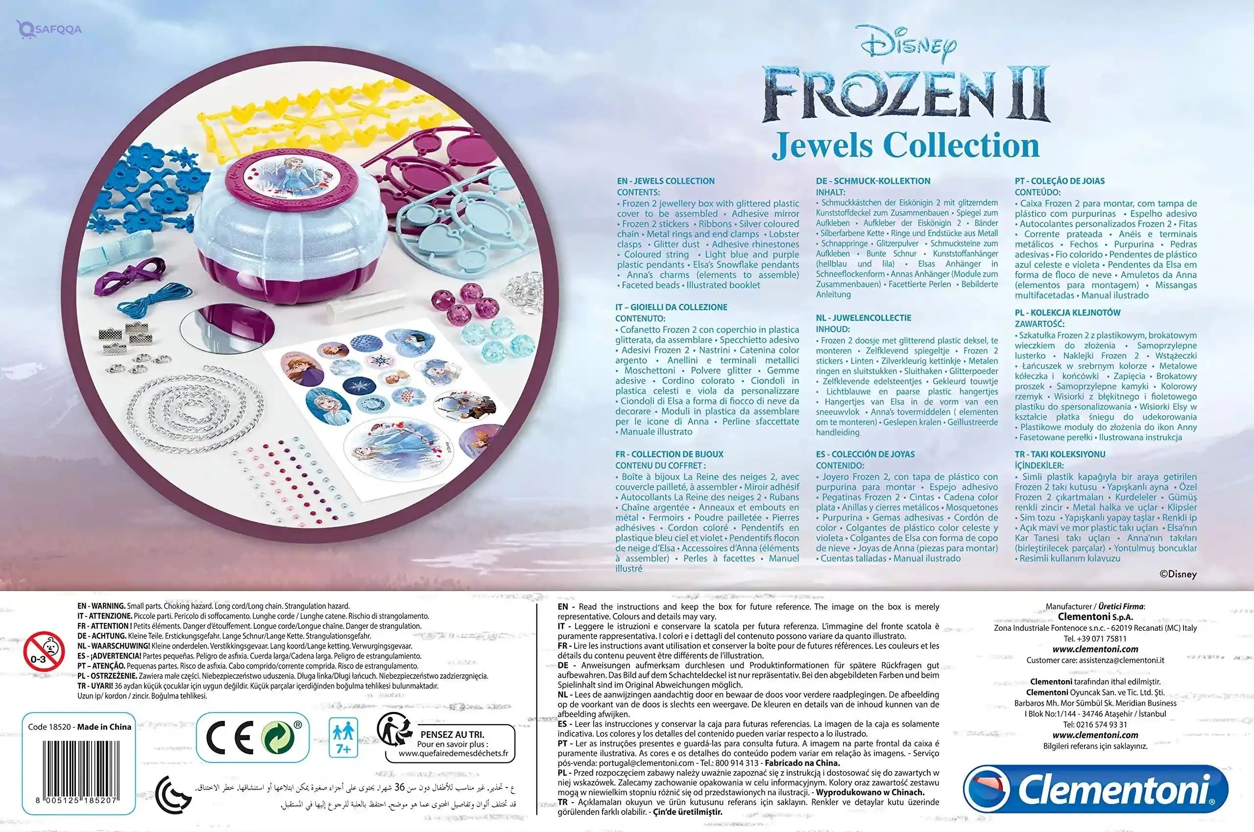 Clementoni Disney Frozen 2 Cool Jewels Craft Set for Kids (Aged 7 and Up) - Safqqa