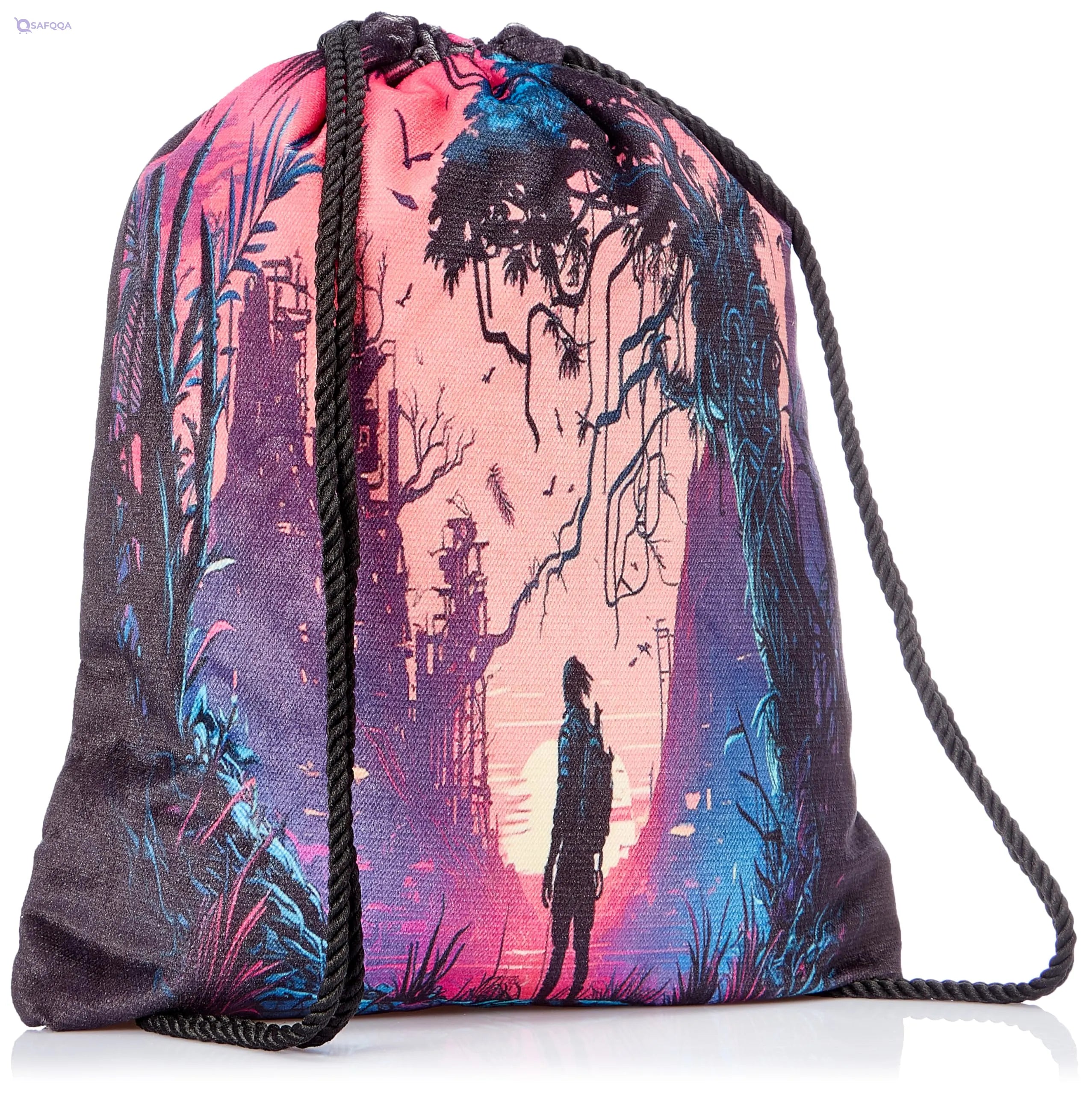 TAT DRAWSTRING BAG - 865, MultiColor, Large - Safqqa