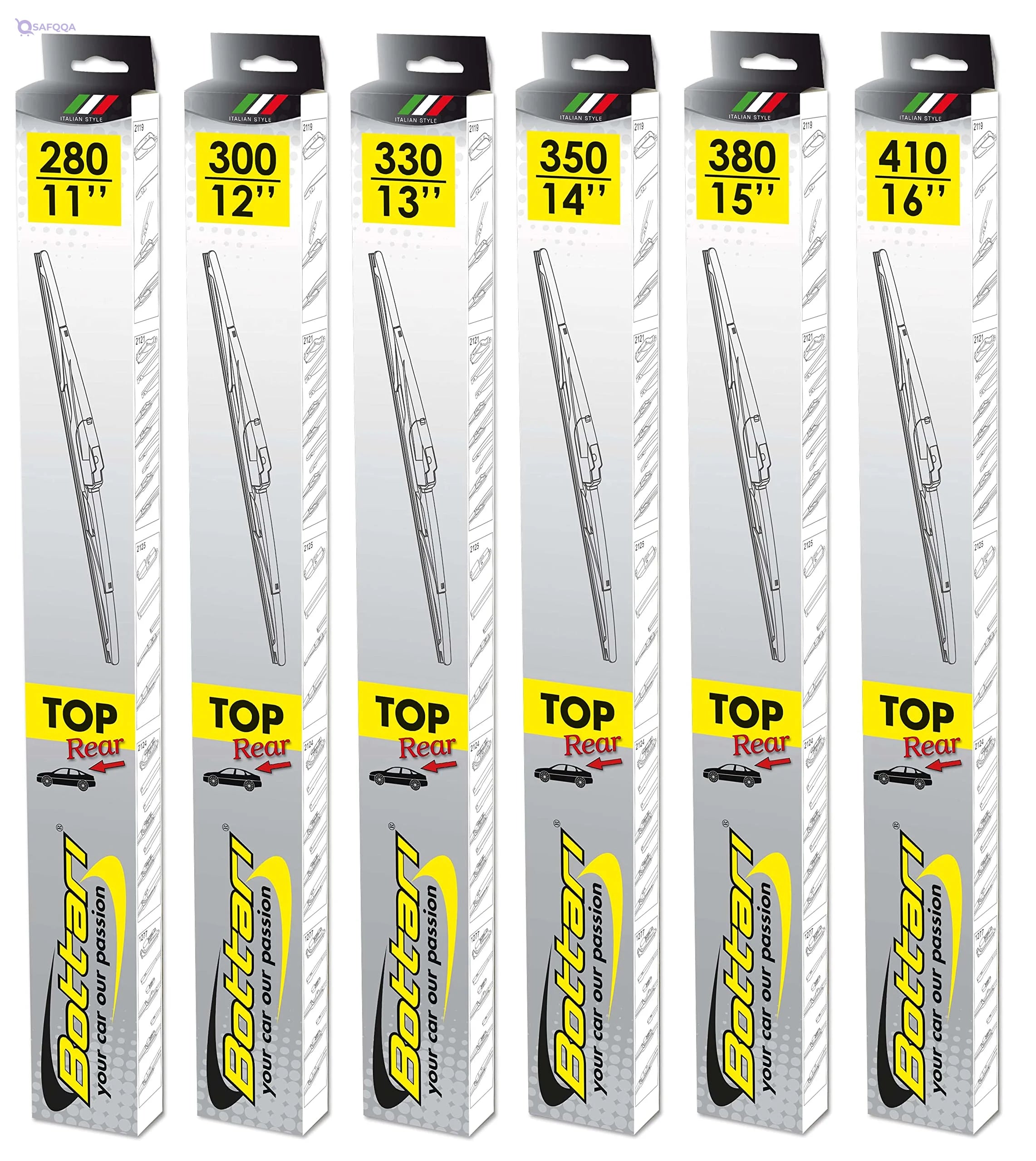 Bottari Top Single Rear Wiper Blade – 330mm - Safqqa