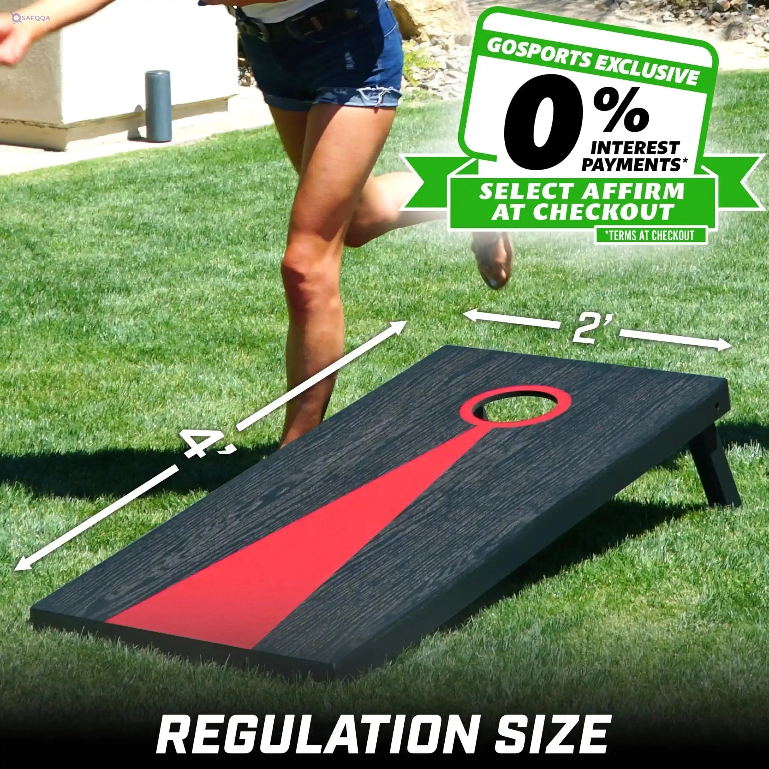GoSports Full cornhole set includes 2 regulation 4 x 2 ft cornhole boards for authentic gameplay - Safqqa