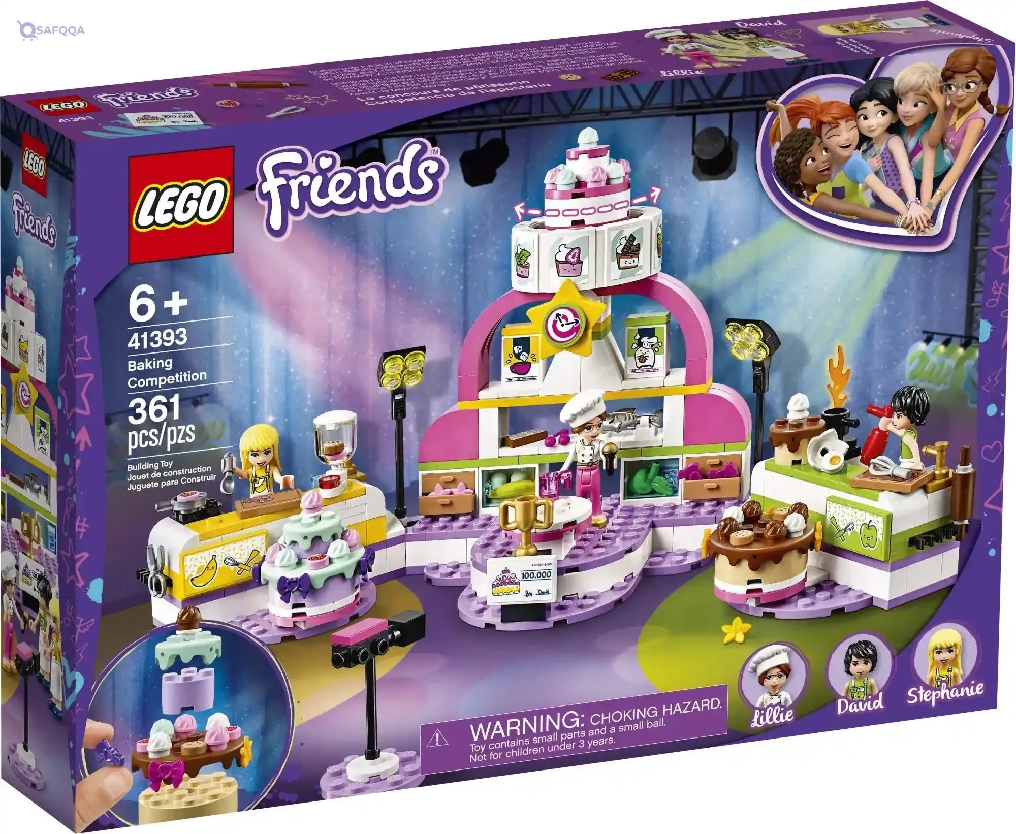 LEGO Friends Baking Competition 41393 Building Kit, Set Baking Toy, Featuring 3 Friends Characters and Toy Cakes (361 Pieces) - Safqqa