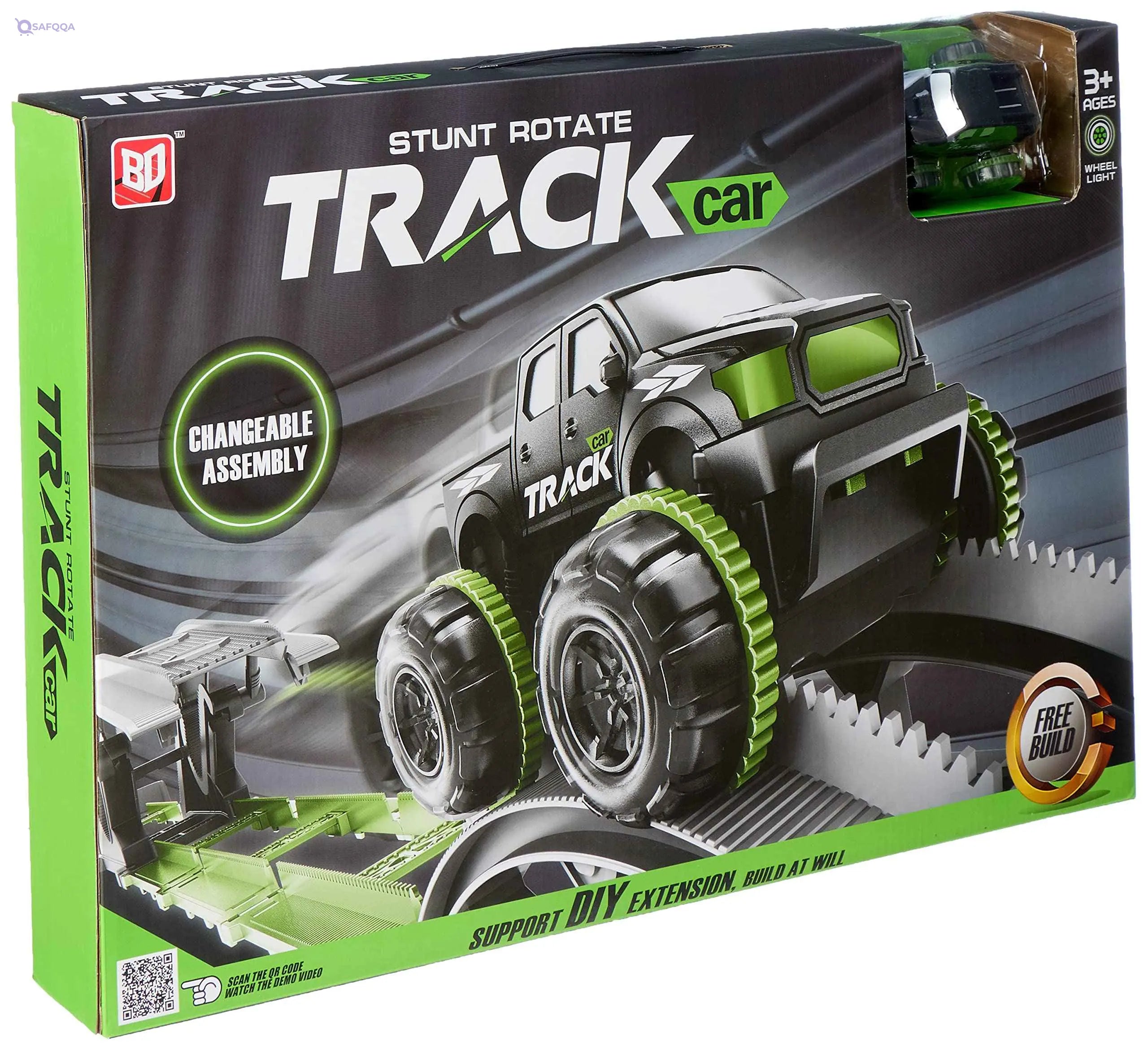 BD Electric Stunt Rolling Rail Car Track with Lights - Large Size - Safqqa Egypt