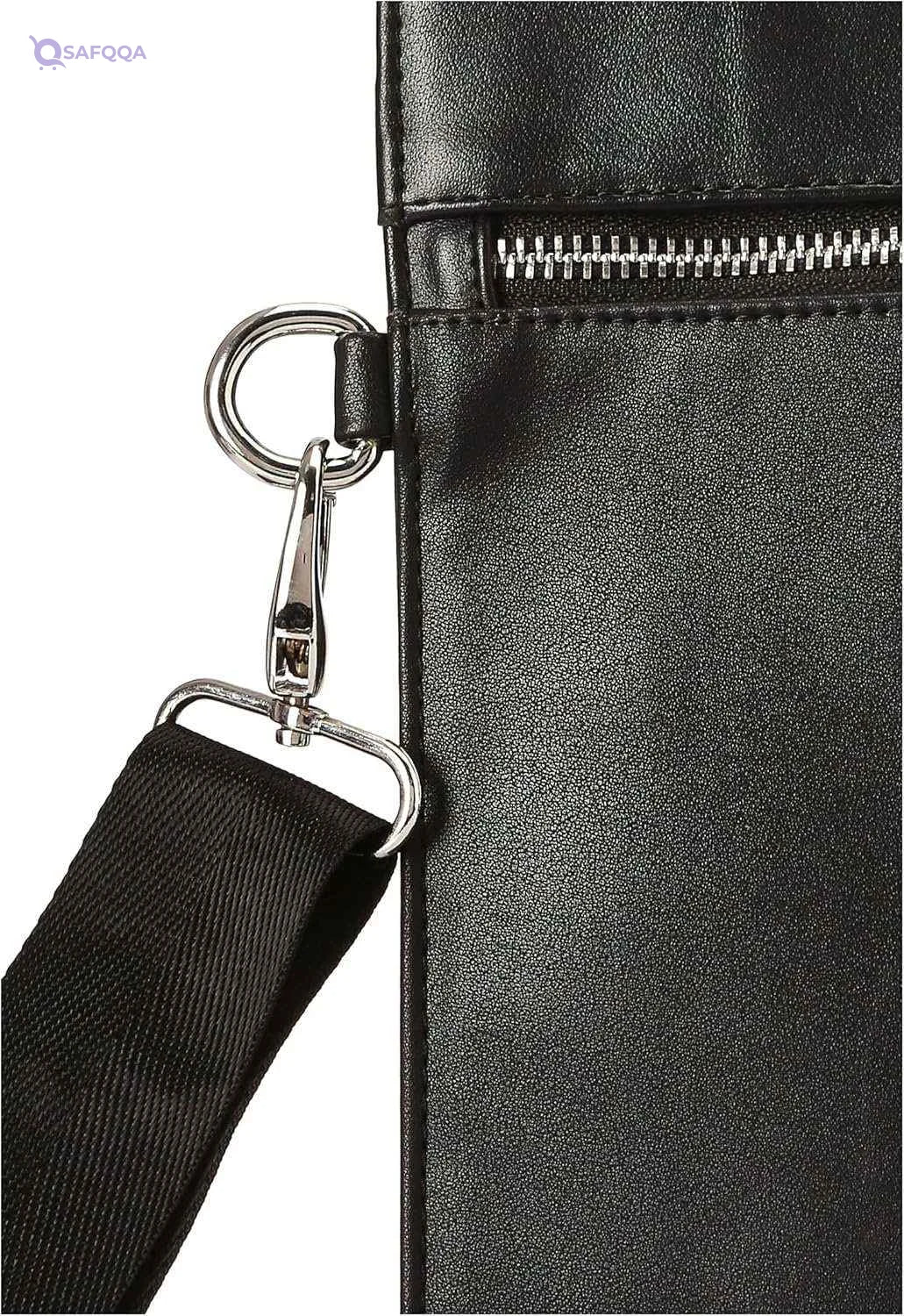 34 By Amr Diab Men's Crossbody Bag with Small Logo and Zipper - Black, One Size - Safqqa Egypt