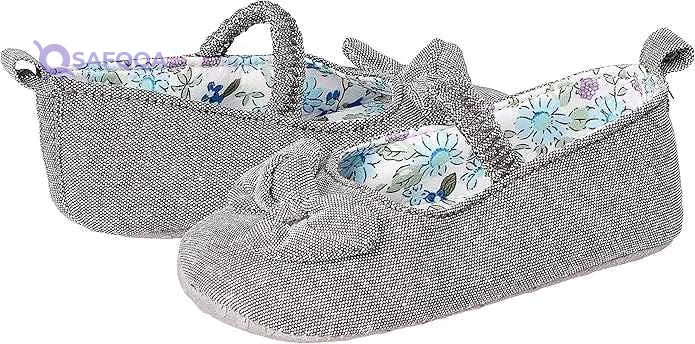 Mix & Max Front Bow Elastic Strap Shoes for Girls - Safqqa Egypt