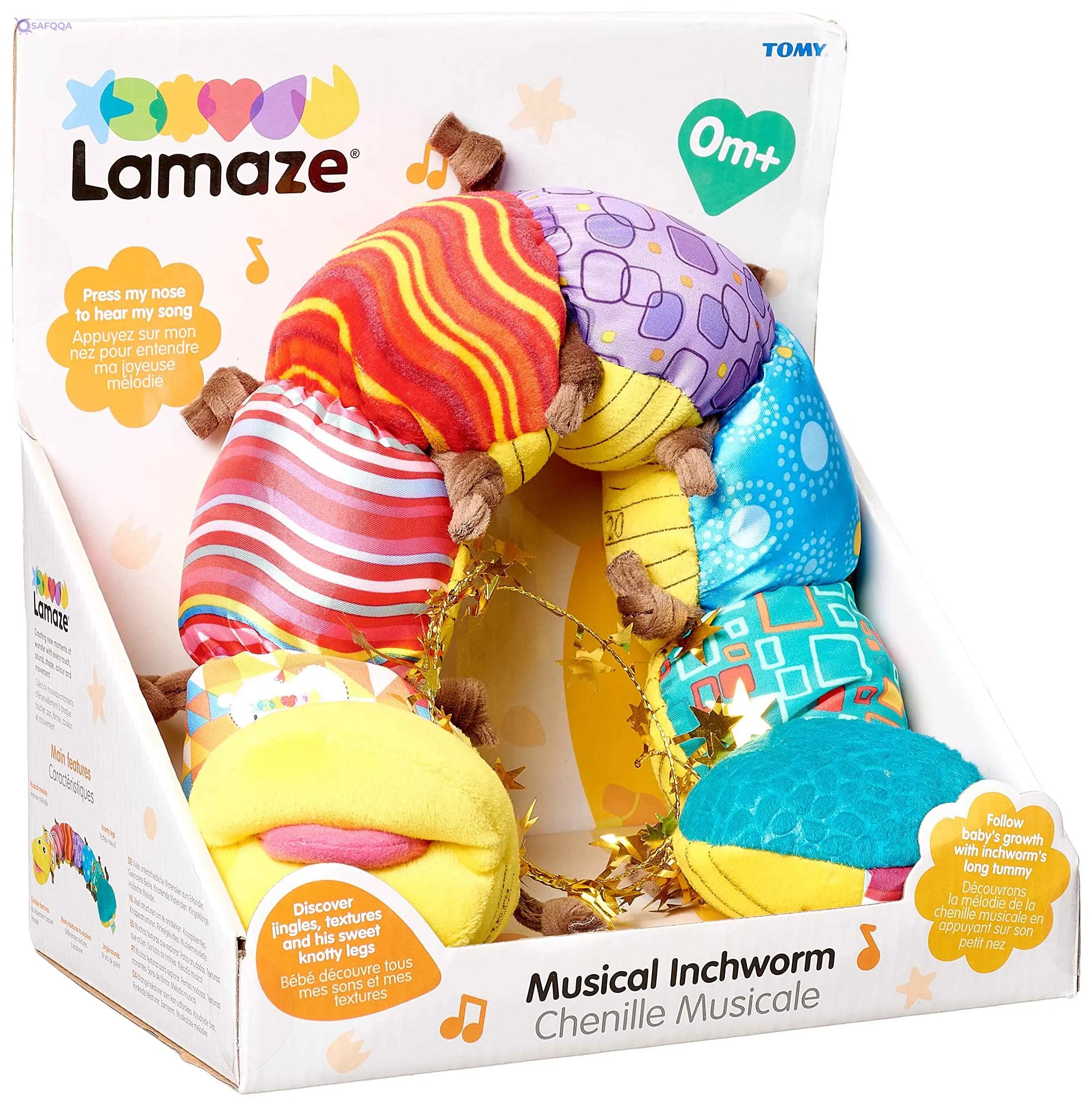 Lamaze Musical Inchworm Stuffed Animal Toy - LC27107 - Safqqa