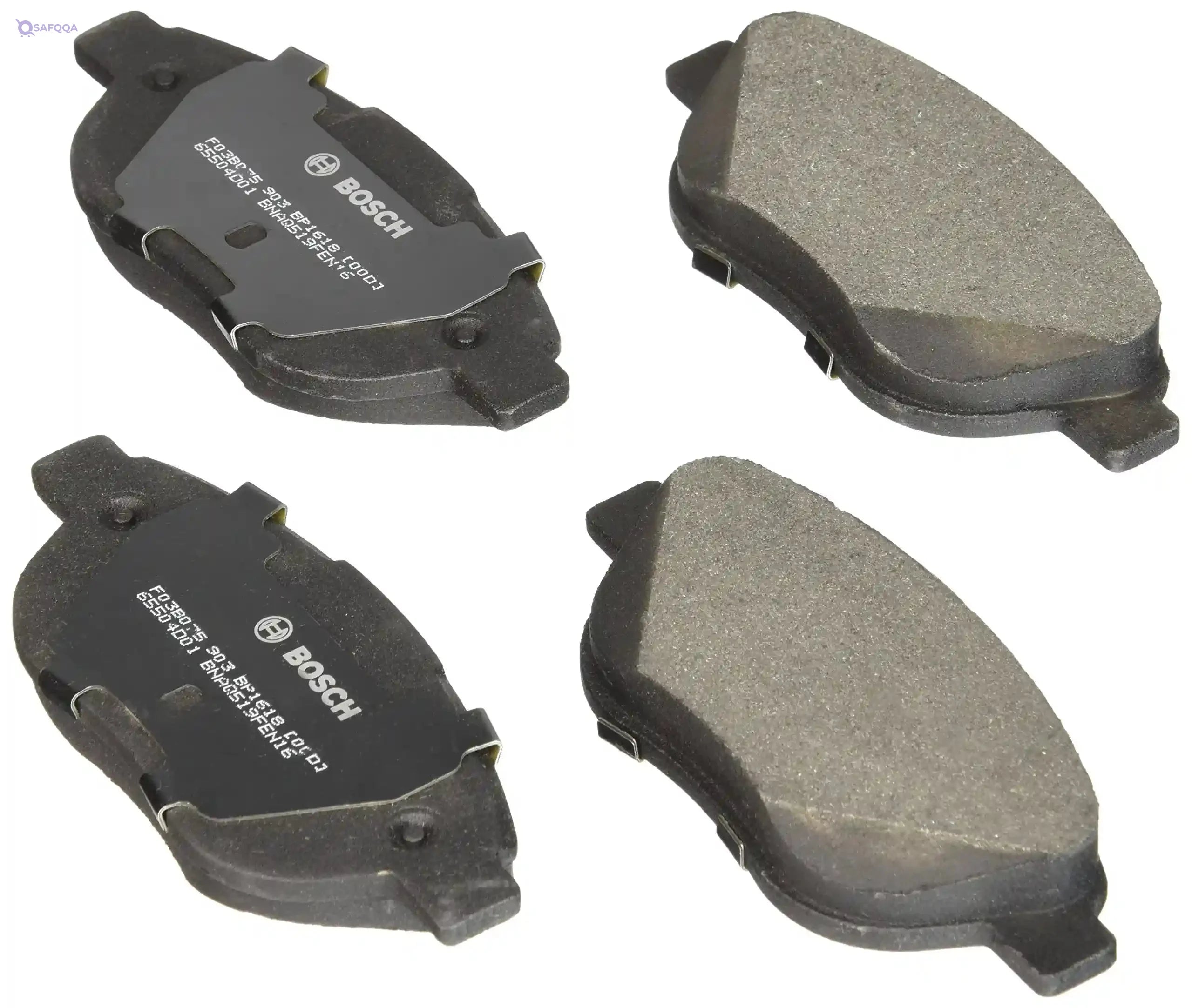 BOSCH BP1618 QuietCast Premium Semi-Metallic Disc Brake Pad Set - Compatible With Select Fiat 500; FRONT - Safqqa